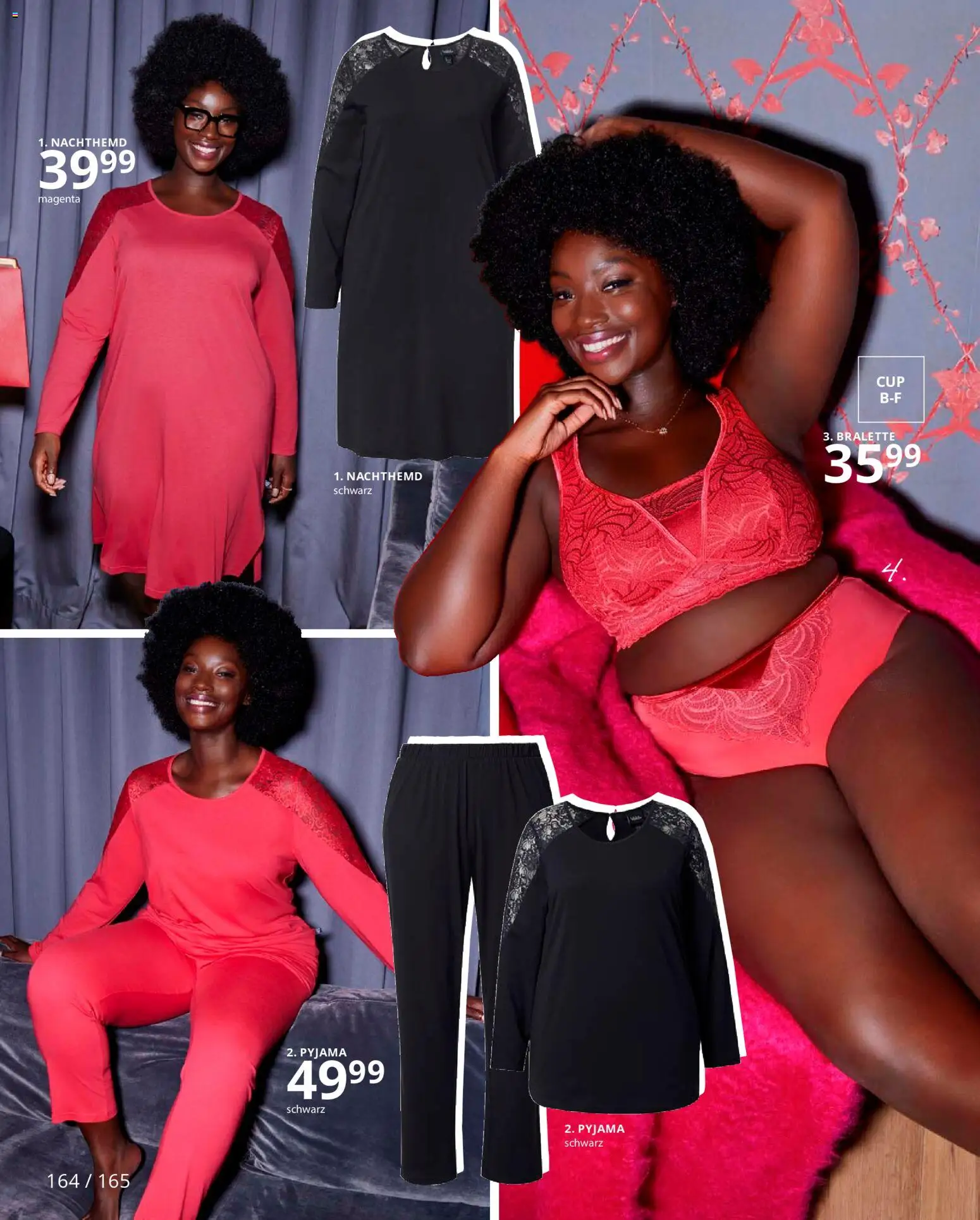 Ulla Popken Prospekt 	 – gültig ab 01.11.2025 | Seite: 164 | Produkte: Bralette, Pyjama