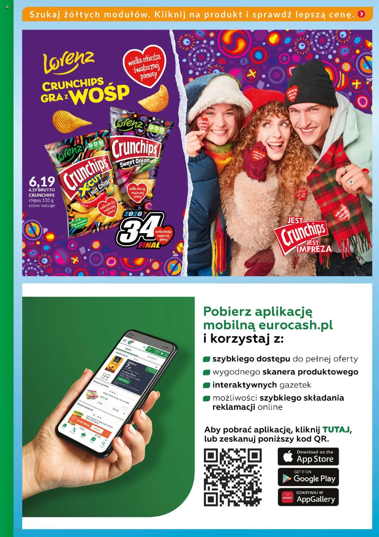 Eurocash Gazetka - Katalog Artykułów Spożywczych od 19.10.2025 | Strona: 55 | Produkty: Chipsy, Kawa