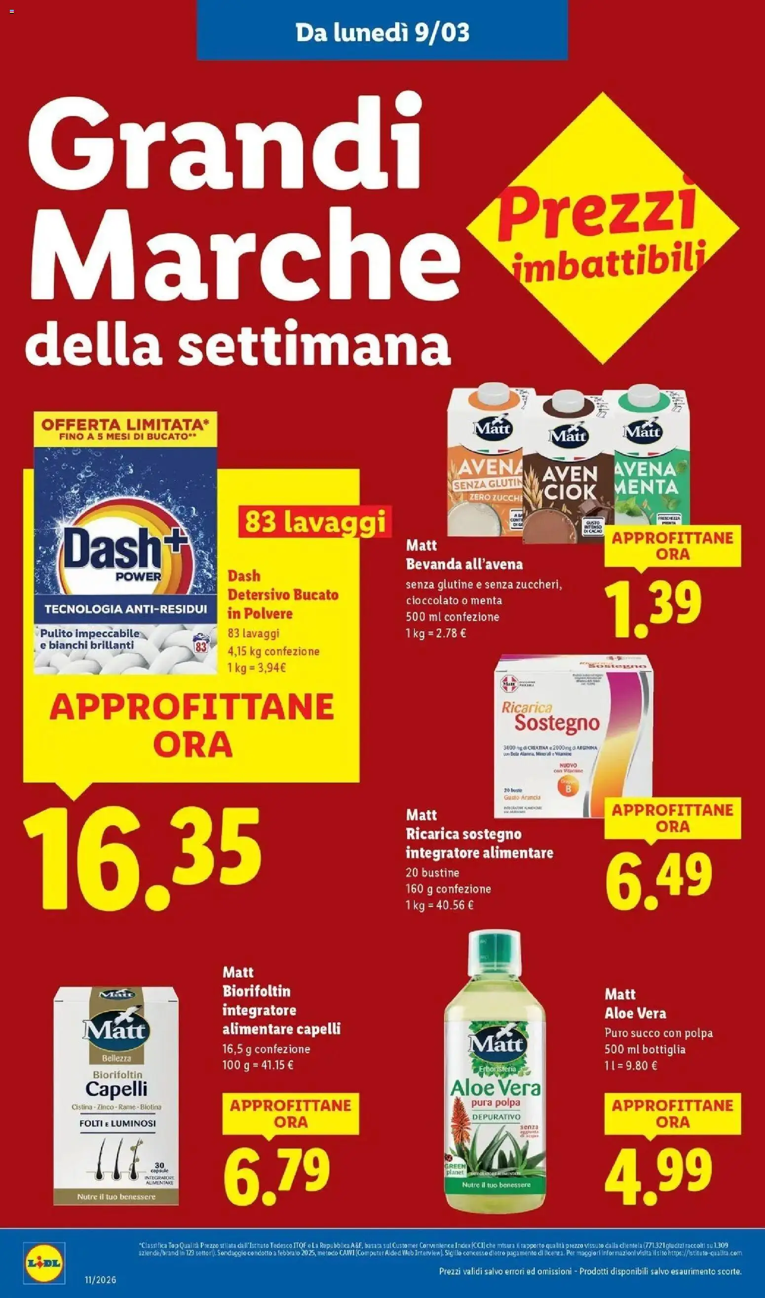 Volantino Lidl del 09.03.2026 | Pagina: 8 | Prodotti: Cioccolato, Top, Menta, Integratore alimentare