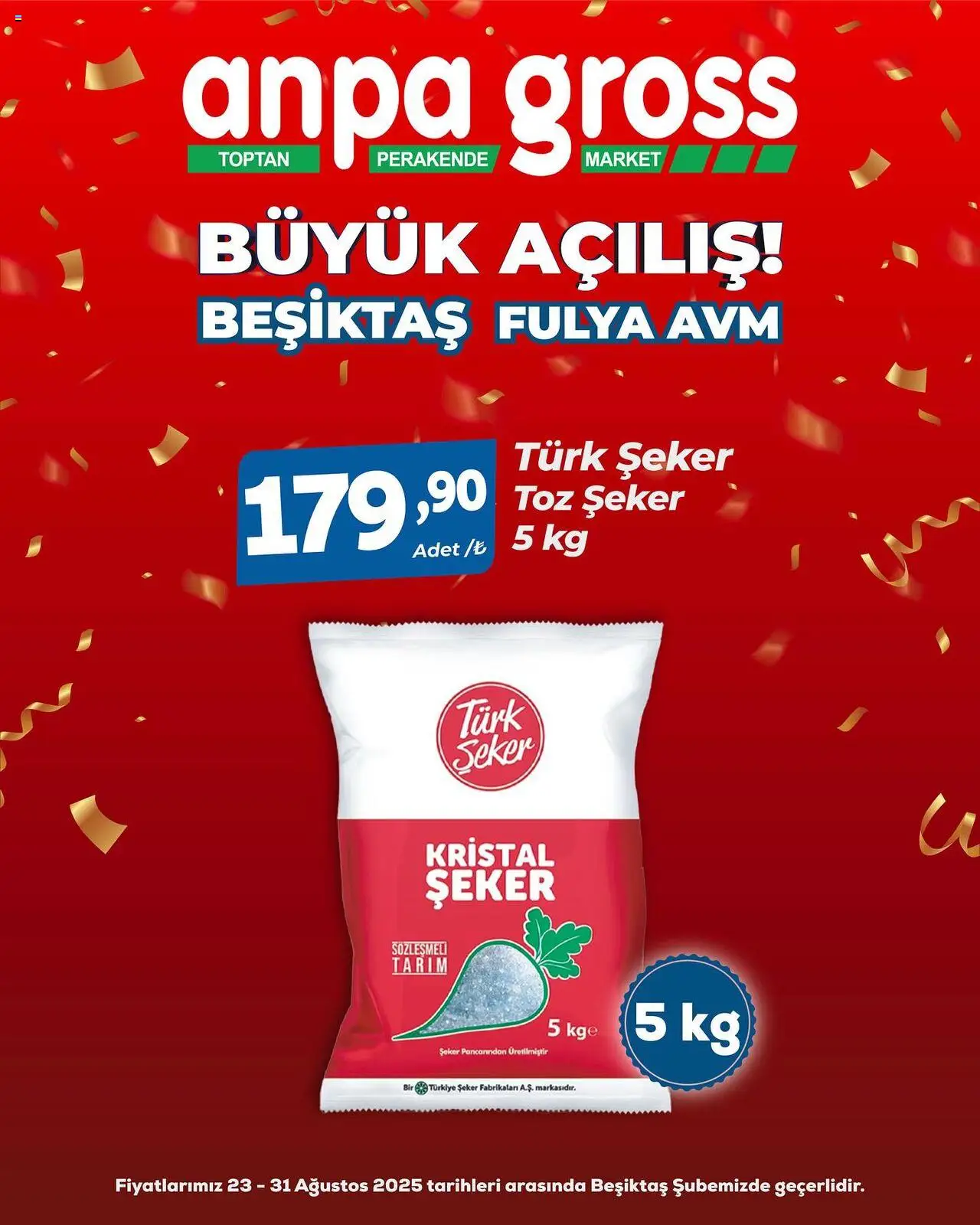 Anpa Gross Büyük Açılış - 23.08.2025 tarihinden itibaren geçerlidir | Sayfa: 12 | Ürünler: Şeker, Toz şeker