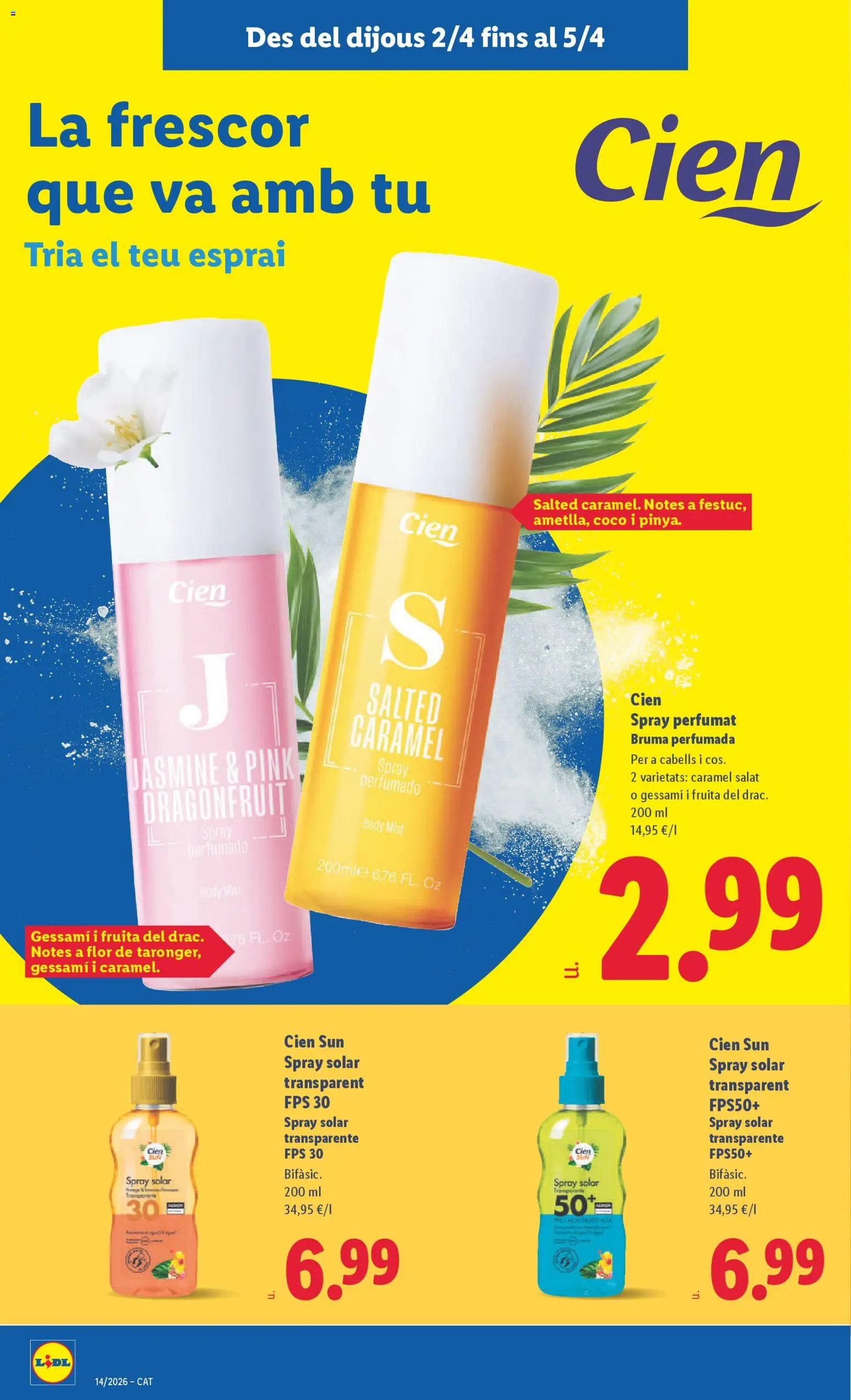 Lidl folleto │ válido desde el 30.03.2026 | Página: 34 | Productos: Spray solar, Τυρόπιτα, Bruma perfumada, Body