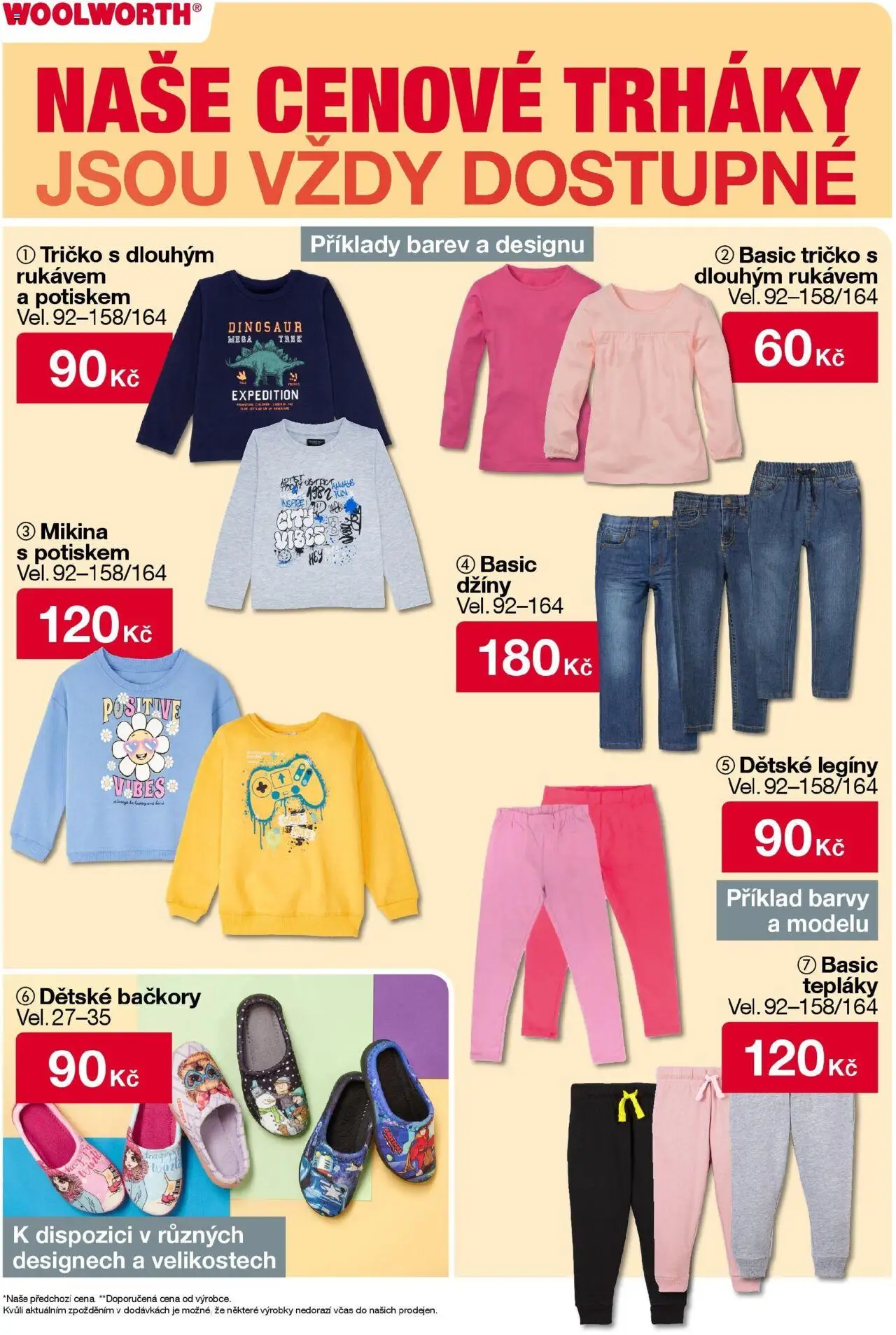 Woolworth leták od 22.08.2025 - akční nabídka | Strana: 8 | Produkty: Tričko, Legíny, Bačkory, Džíny