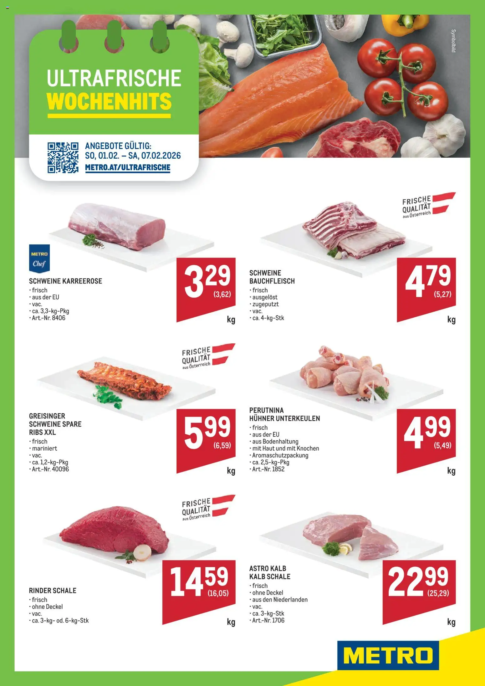 Metro Angebote Ultrafrische Wochenhits gültig ab 01.02.2026 | Seite: 1