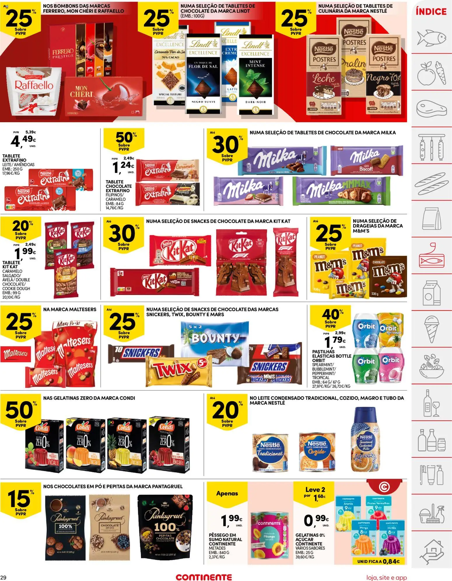 Continente folheto │ válido de 21.04.2026 | Página: 29 | Produtos: Amêndoas, Sal, Chocolate, Sumo