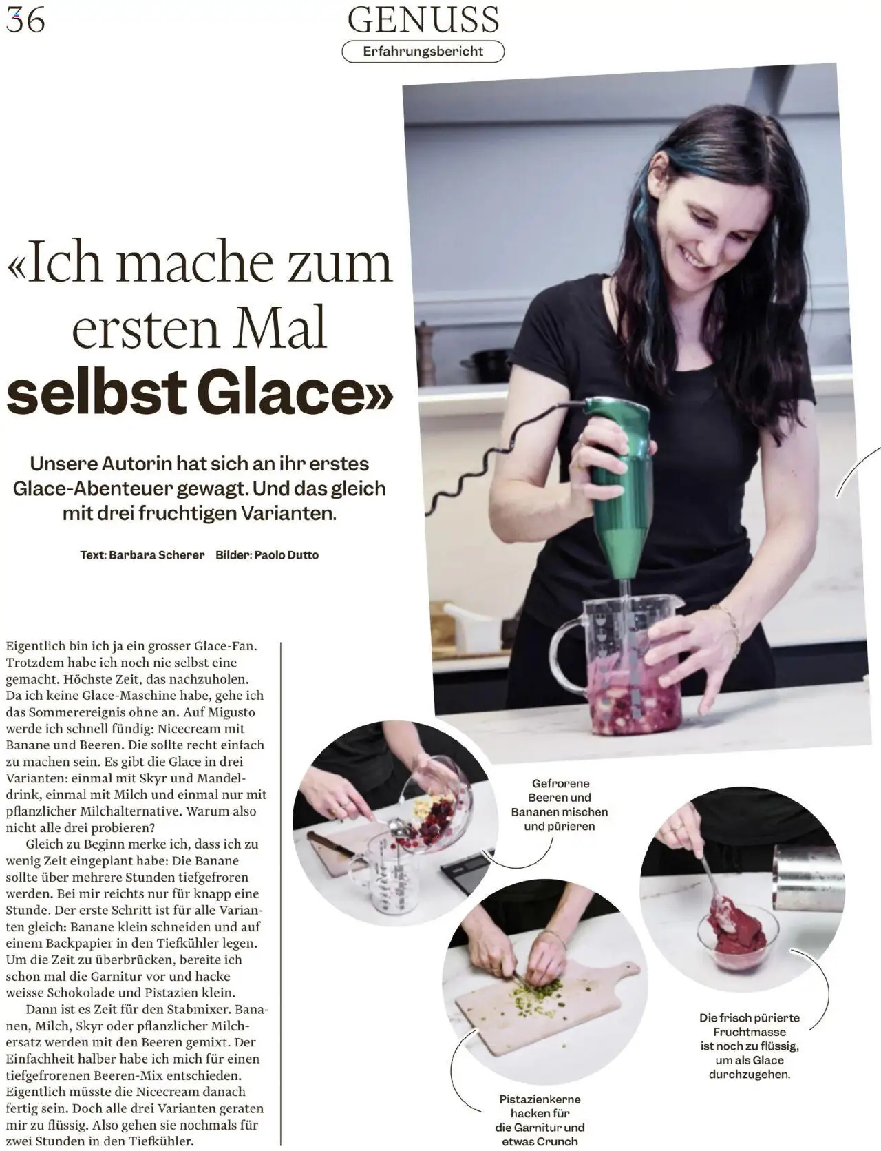 Migros - Magazin ab 12.08.2025 | Seite: 36 | Produkte: Glace, Milch, Bananen, Bilder