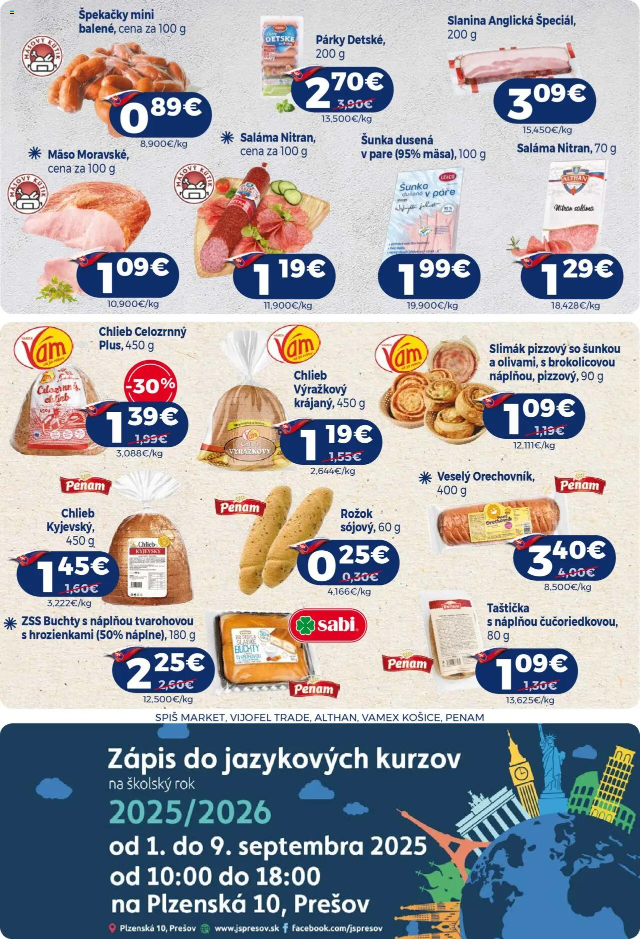 Milk Agro leták │ platný od 27.08.2025 | Strana: 6 | Produkty: Chlieb, Saláma, Šunka, Párky