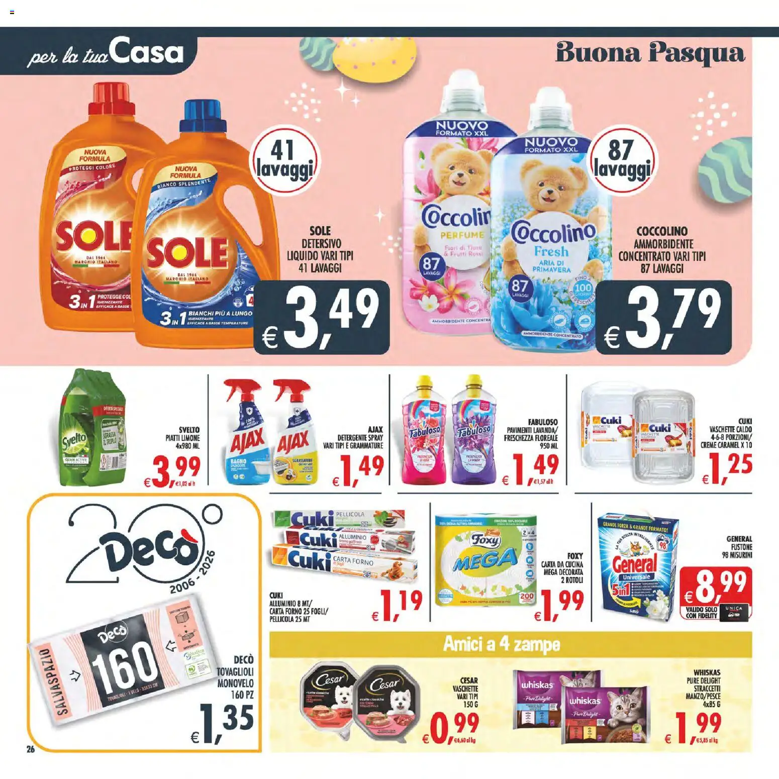 Volantino Decò del 27.03.2026 | Pagina: 31 | Prodotti: Ammorbidente, Detergente, Forno, Pellicola