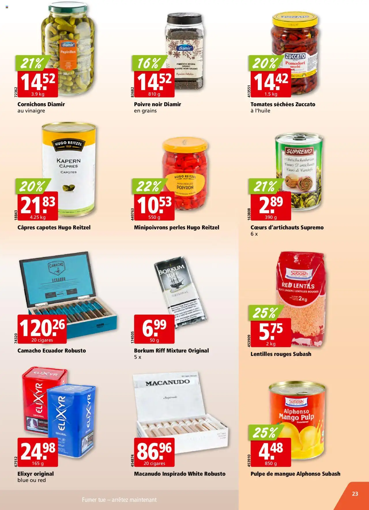 Aligro Aktionen Chavannes, Matran, Genève, Sion – gültig ab 20.10.2025 | Seite: 23 | Produkte: Mango
