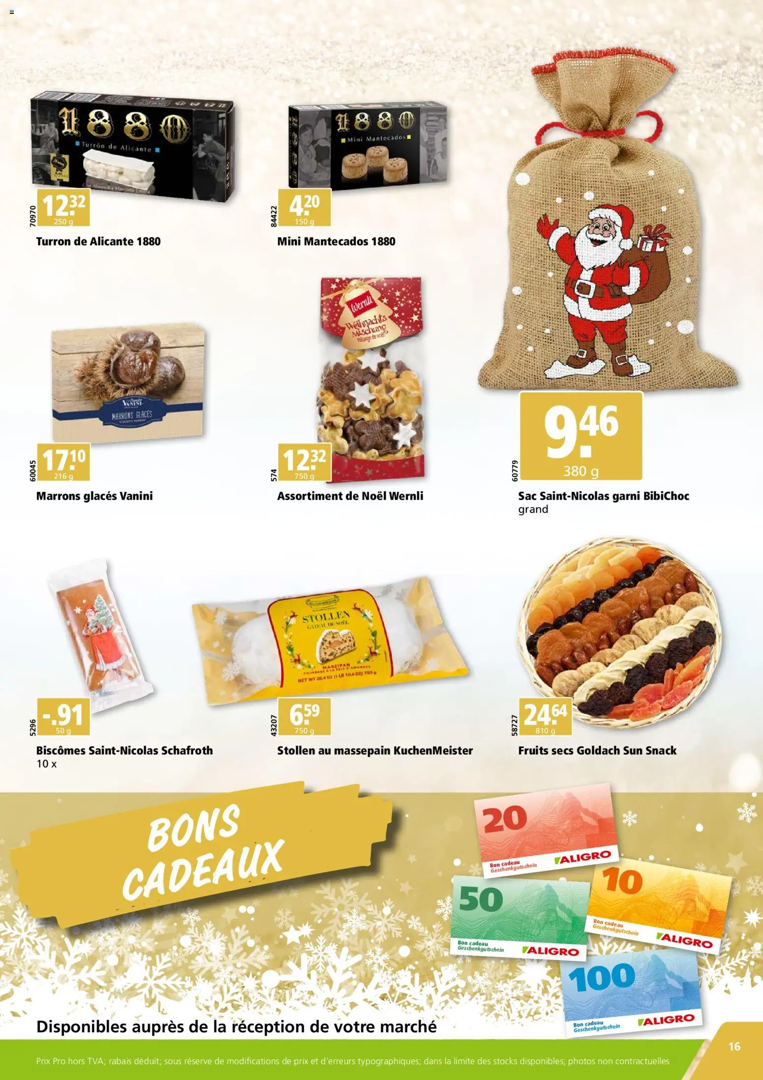 Aligro Aktionen Cadeaux Chavannes, Matran, Genève, Sion – gültig ab 03.11.2025 | Seite: 16