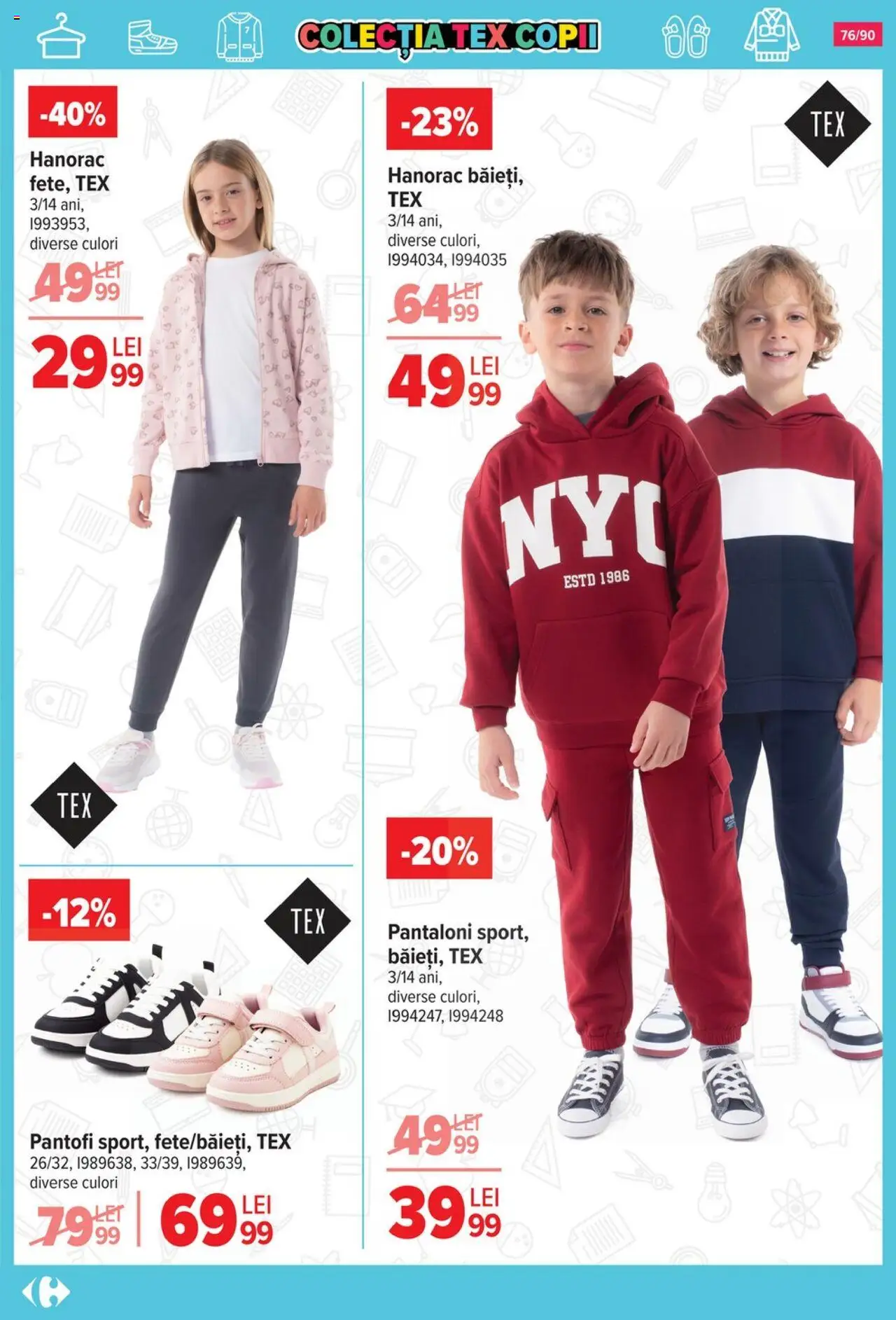 Carrefour catalog - Începe școala – valabil de la 13.08.2025 | Pagină: 77 | Produse: Pantofi, Pantaloni, Keşe