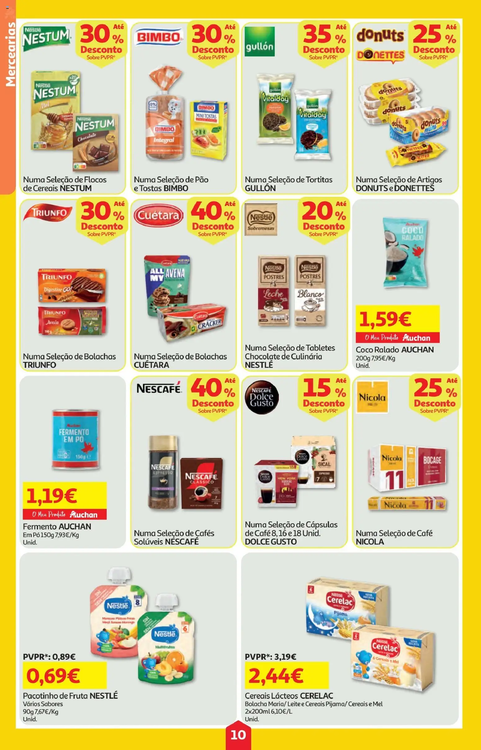 Minipreço folheto │ válido de 12.03.2026 | Página: 10 | Produtos: Aveia, Leite, Nestlé, Cereais