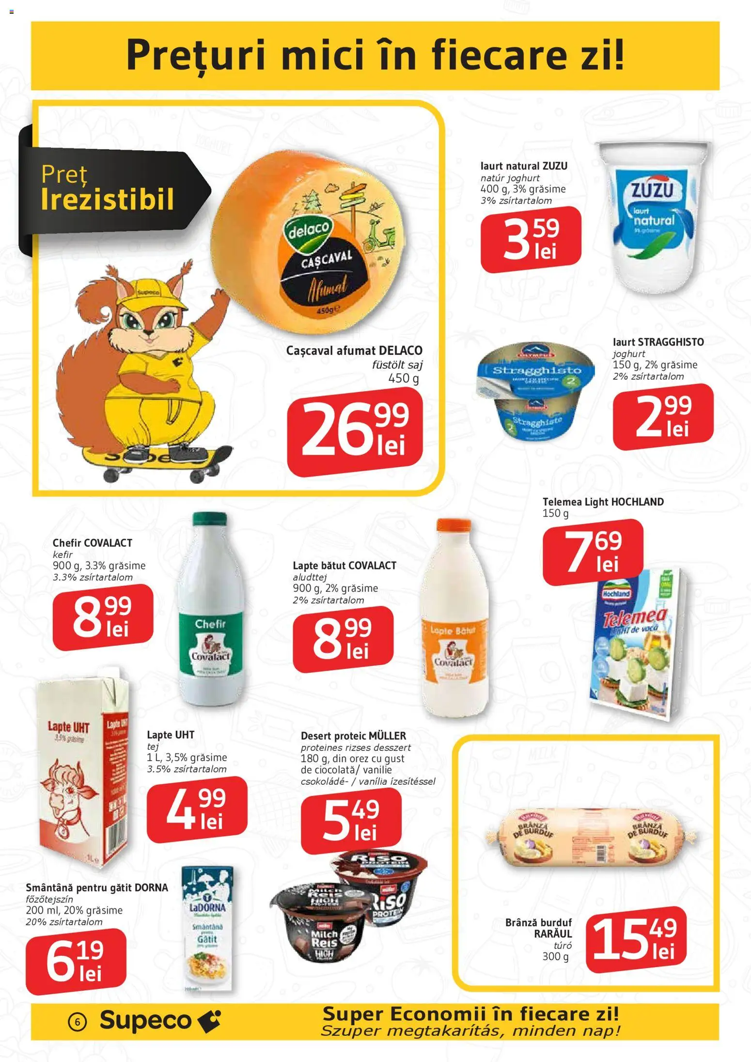 Noul catalog Supeco – valabil de la 12.03.2026 | Pagină: 6 | Produse: Cașcaval, Brânză, Kefir, Orez