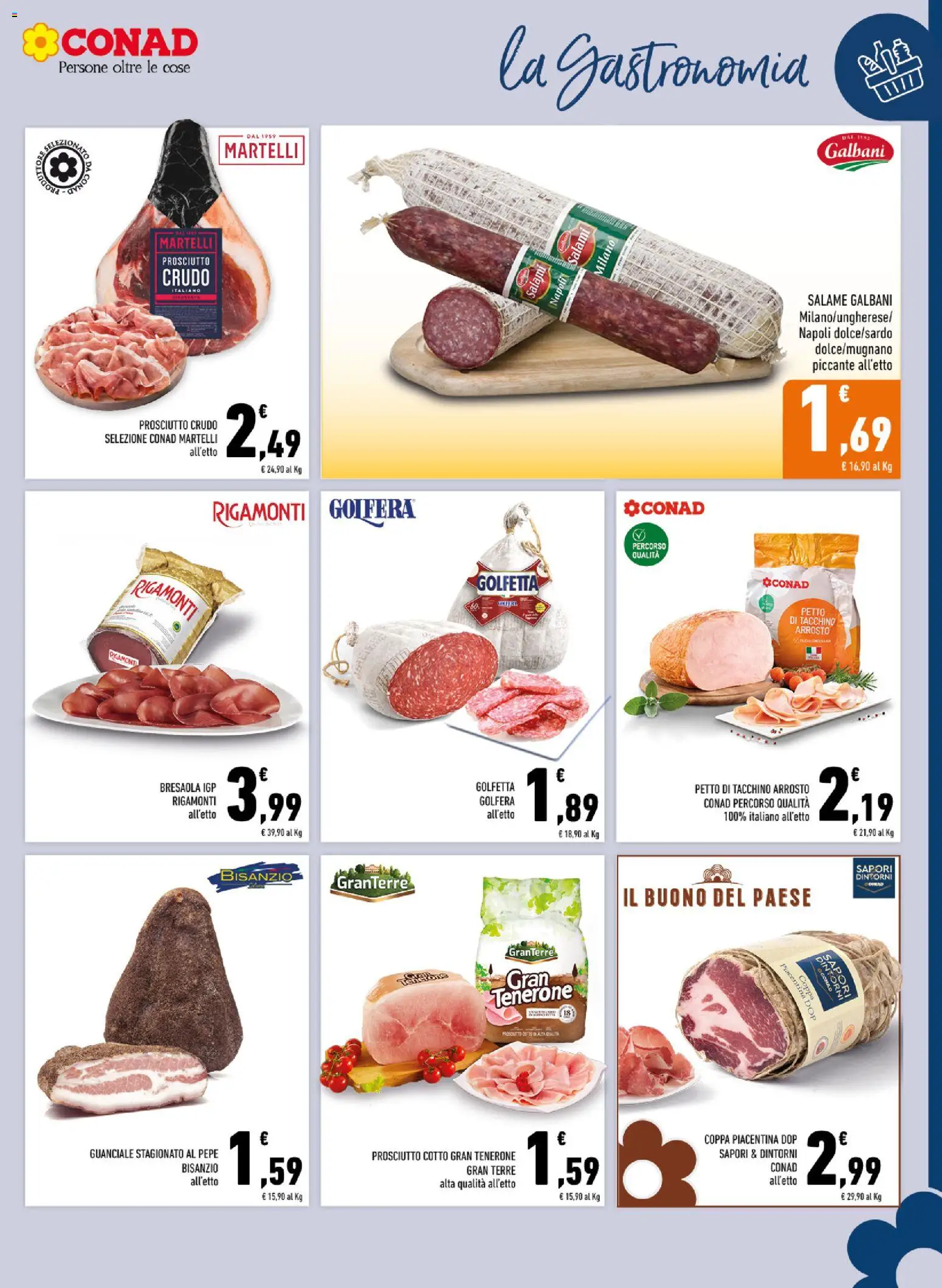 Volantino Conad del 08.04.2026 | Pagina: 5 | Prodotti: Arrosto, Prosciutto Crudo, Bresaola, Tacchino
