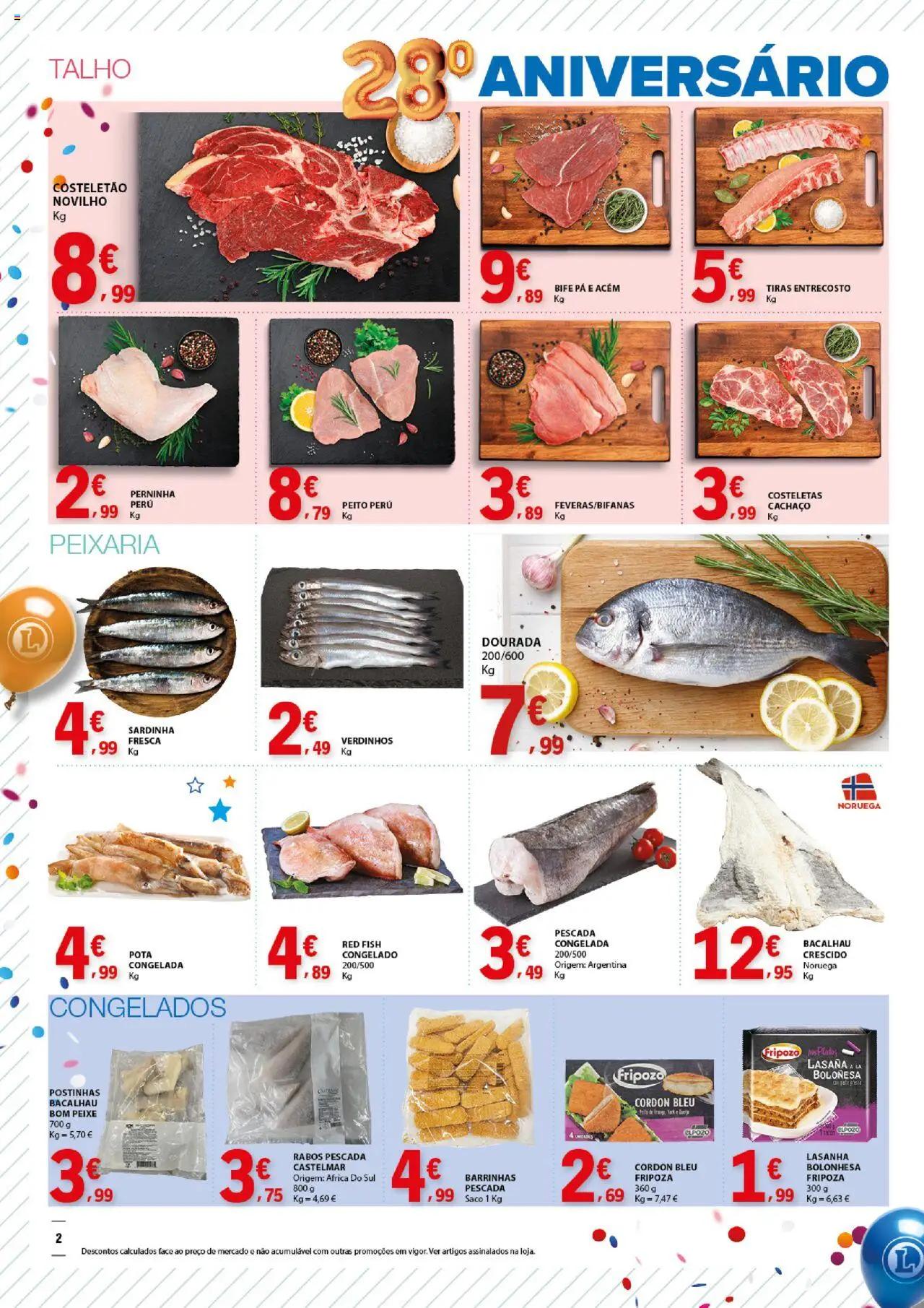 E.Leclerc - Aniversário Santa Maria da Feira │ válido de 24.07.2025 | Página: 2 | Produtos: Bacalhau, Pescada, Lasanha, Pá