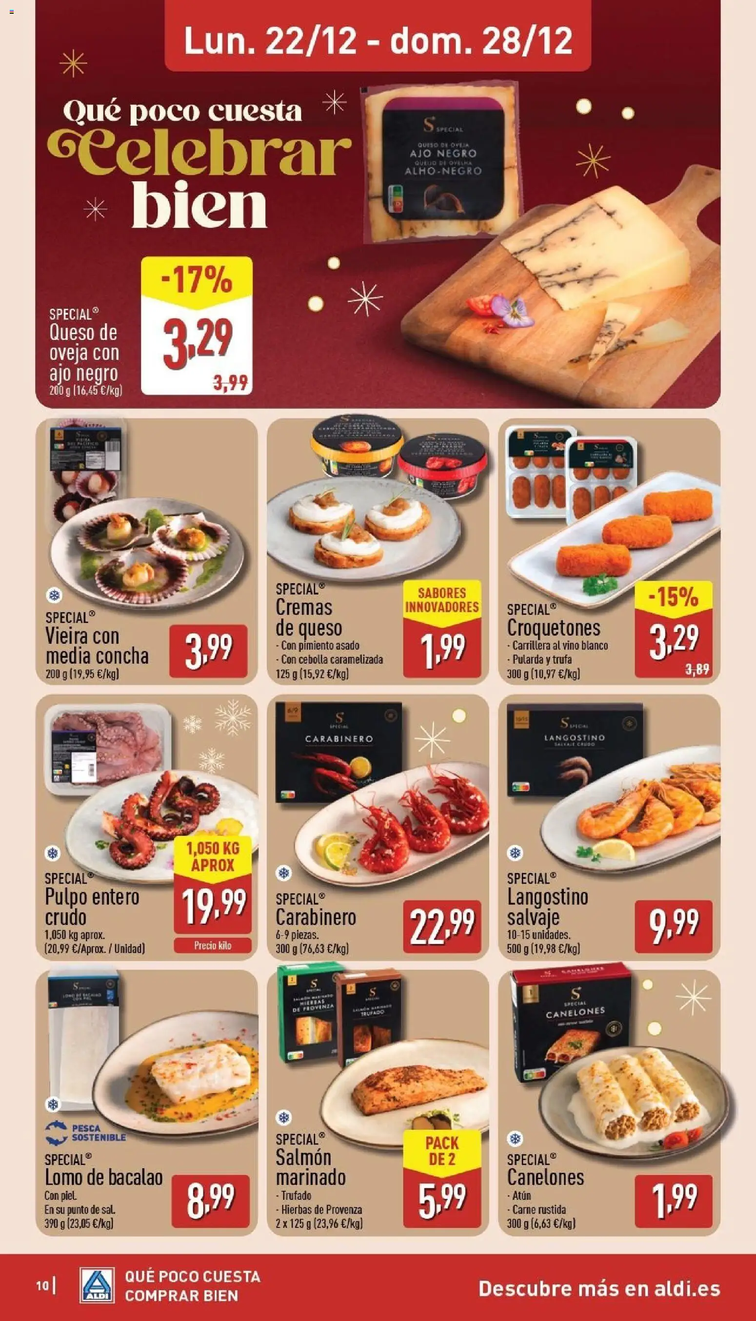 Aldi folleto Baleares │ válido desde el 22.12.2025 | Página: 10 | Productos: Queso de oveja, Queso, Vino, Langostino