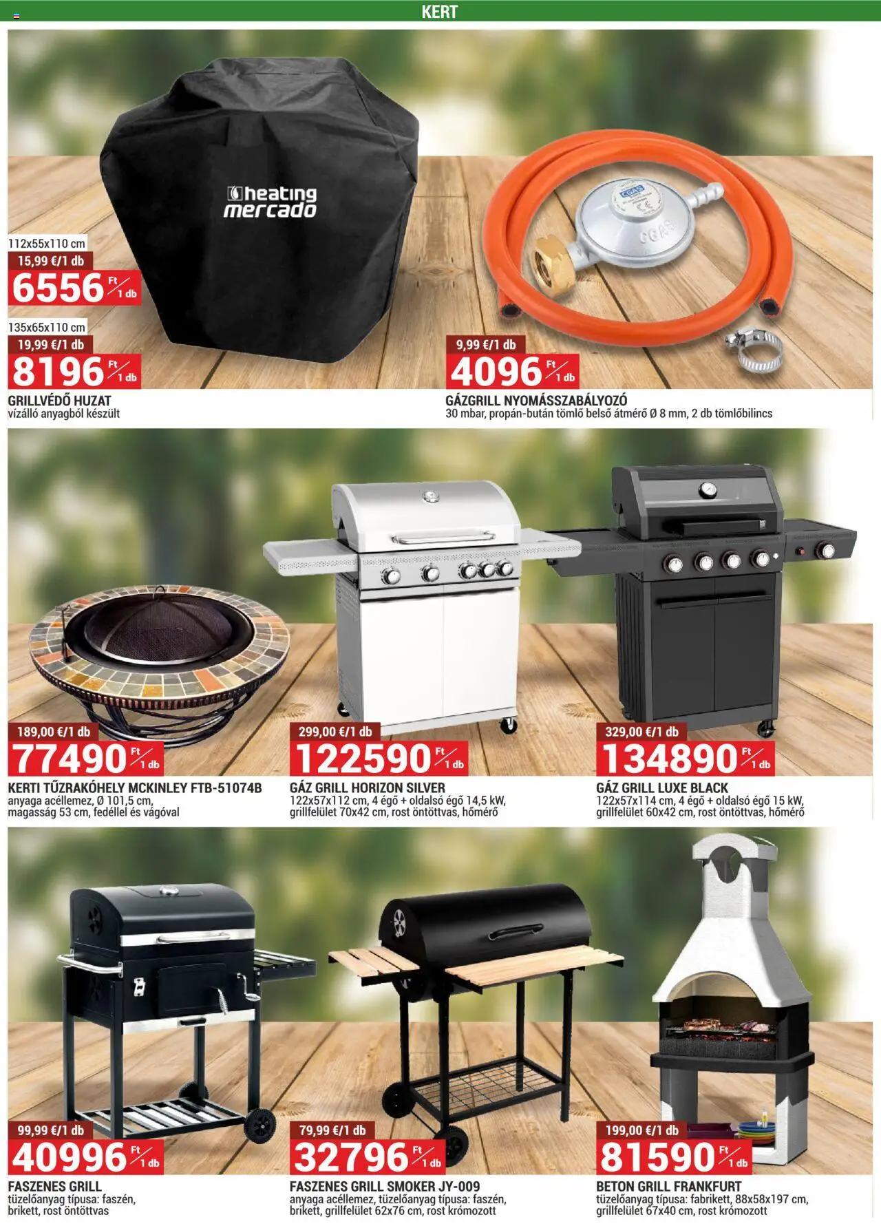 Merkury Market akciós ujság - amely érvényes a következő dátumtól: 01.07.2025 | Oldal: 19 | Termékek: Grill, Beton, Tömlő, Gázgrill