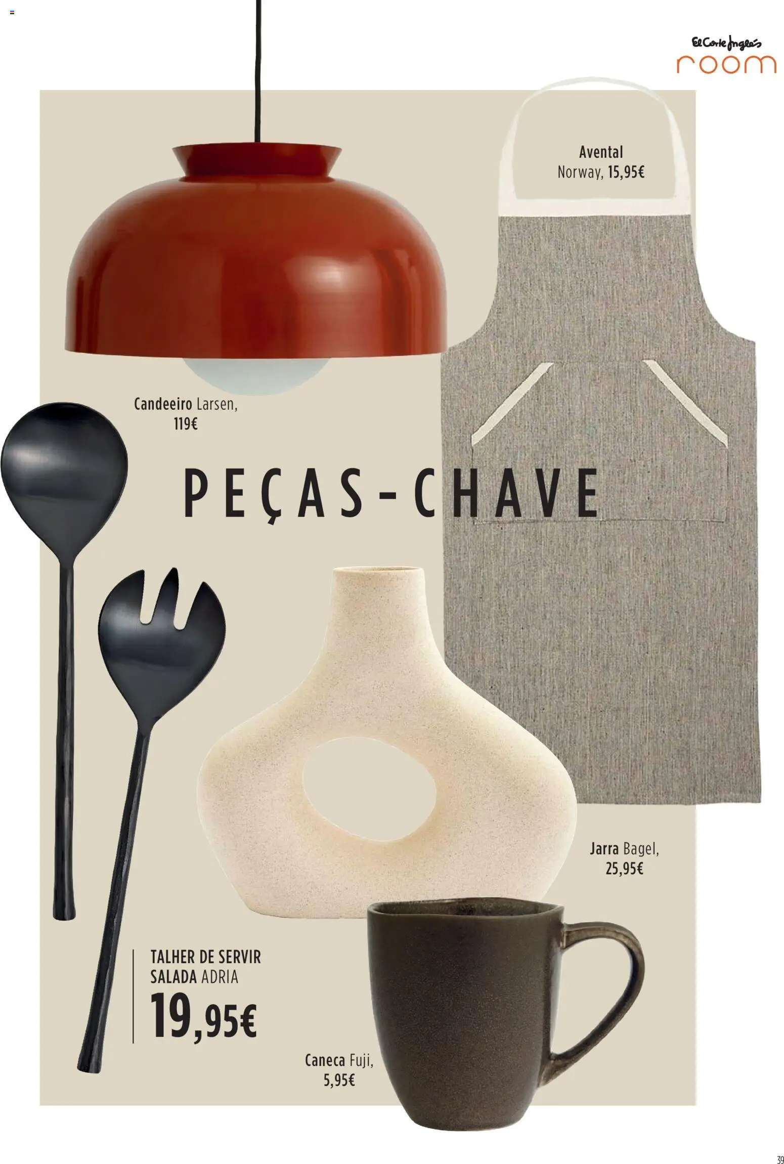 El Corte Ingles Decora │ válido de 23.10.2025 | Página: 39 | Produtos: Candeeiro, Jarra, Caneca, Salada