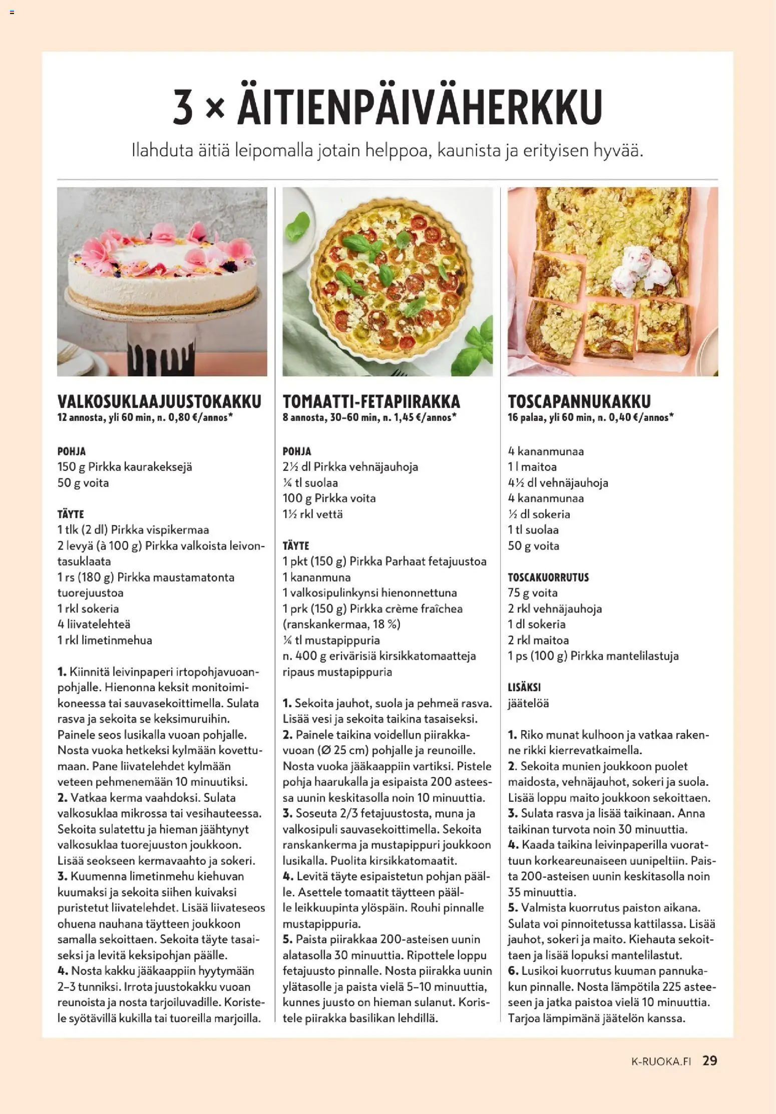 K-Market tarjoukset - K-Ruoka – voimassa 06.05.2026 alkaen | Sivu: 29 | Tuotteet: Pampers, Kermavaahto, Piirakka, Keksit