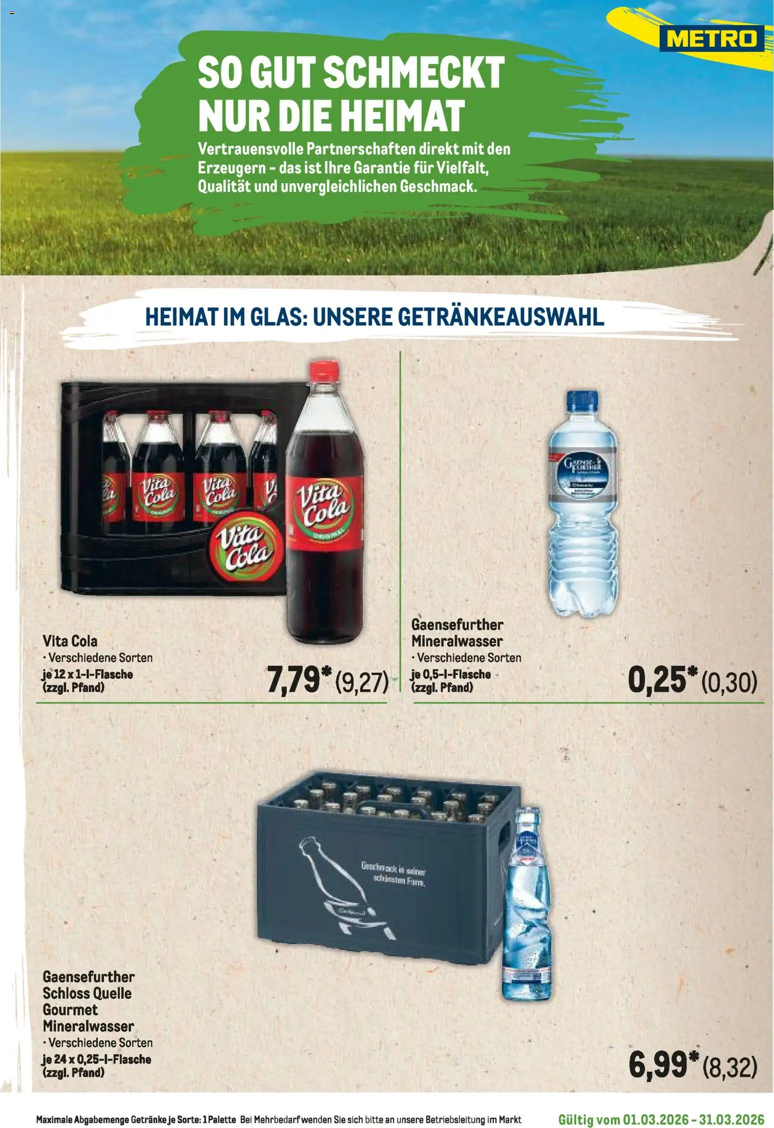 Metro Regionaler Flyer – gültig ab 01.03.2026 | Seite: 97 | Produkte: Cola, Mineralwasser, Vita cola