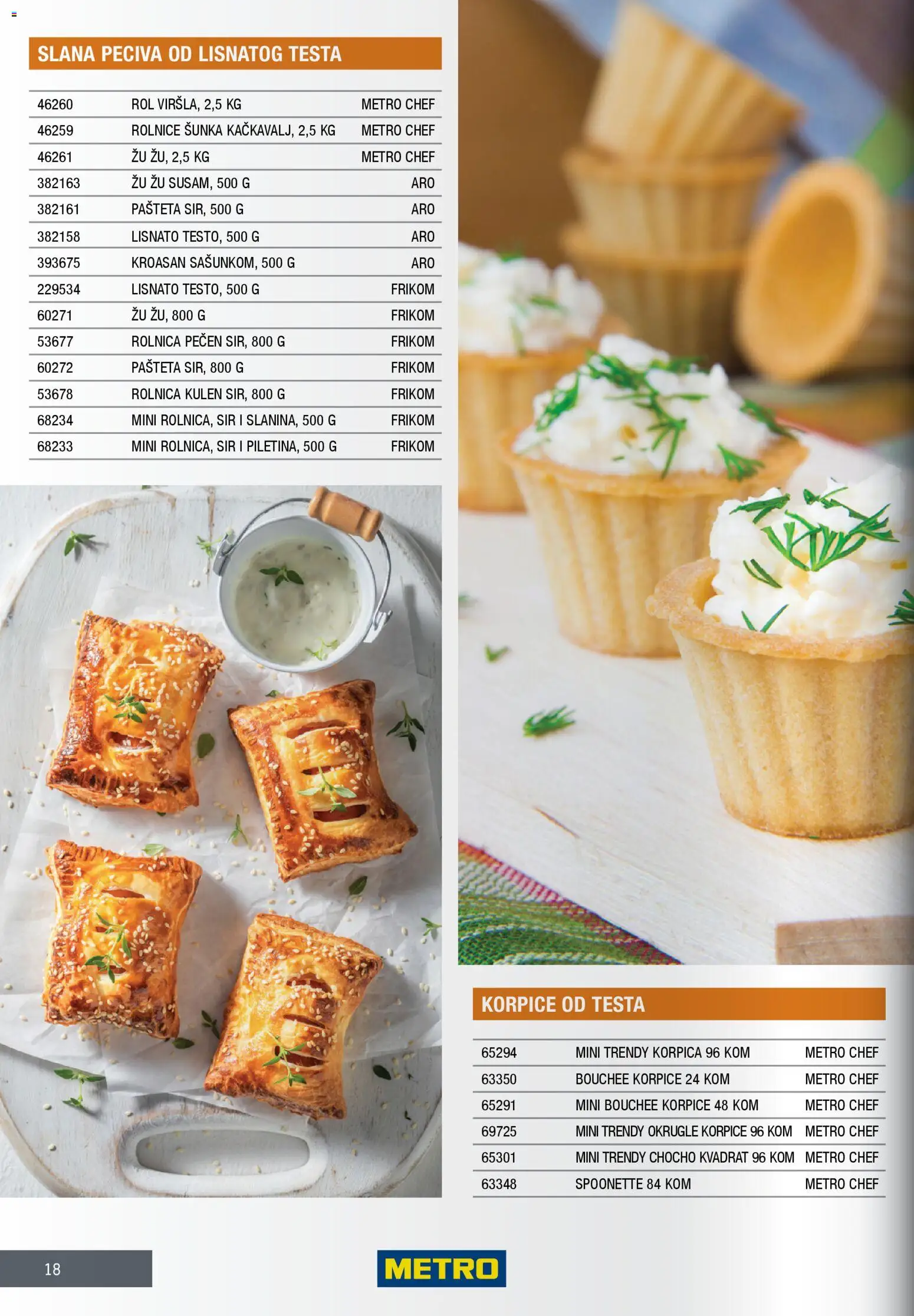 Metro katalog - važi od 28.11.2025 | Strana: 18 | Proizvode: Kroasan, Sir, Šunka, Pašteta