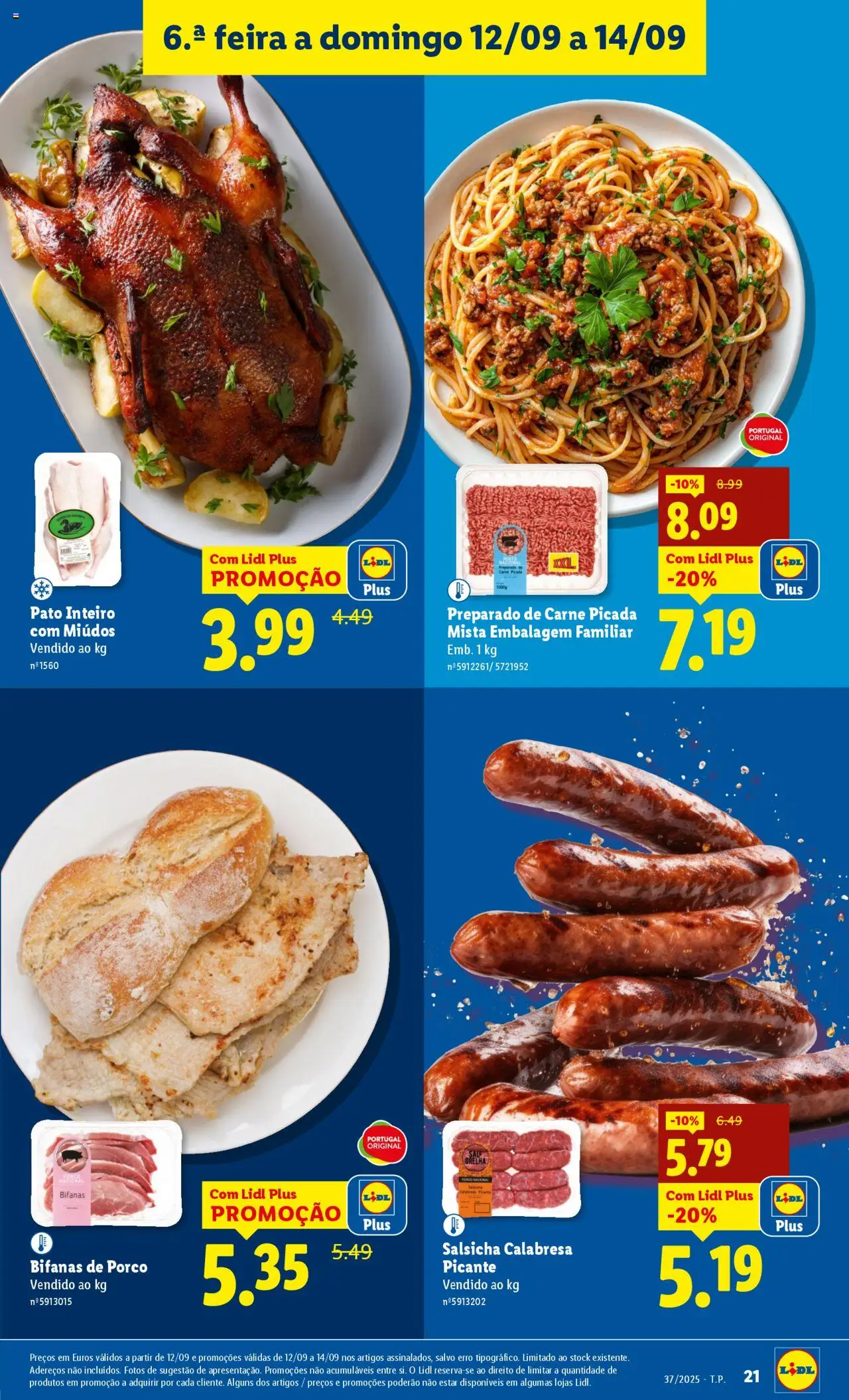 Lidl folheto │ válido de 08.09.2025 | Página: 21 | Produtos: Carne picada, Salsicha, Carne
