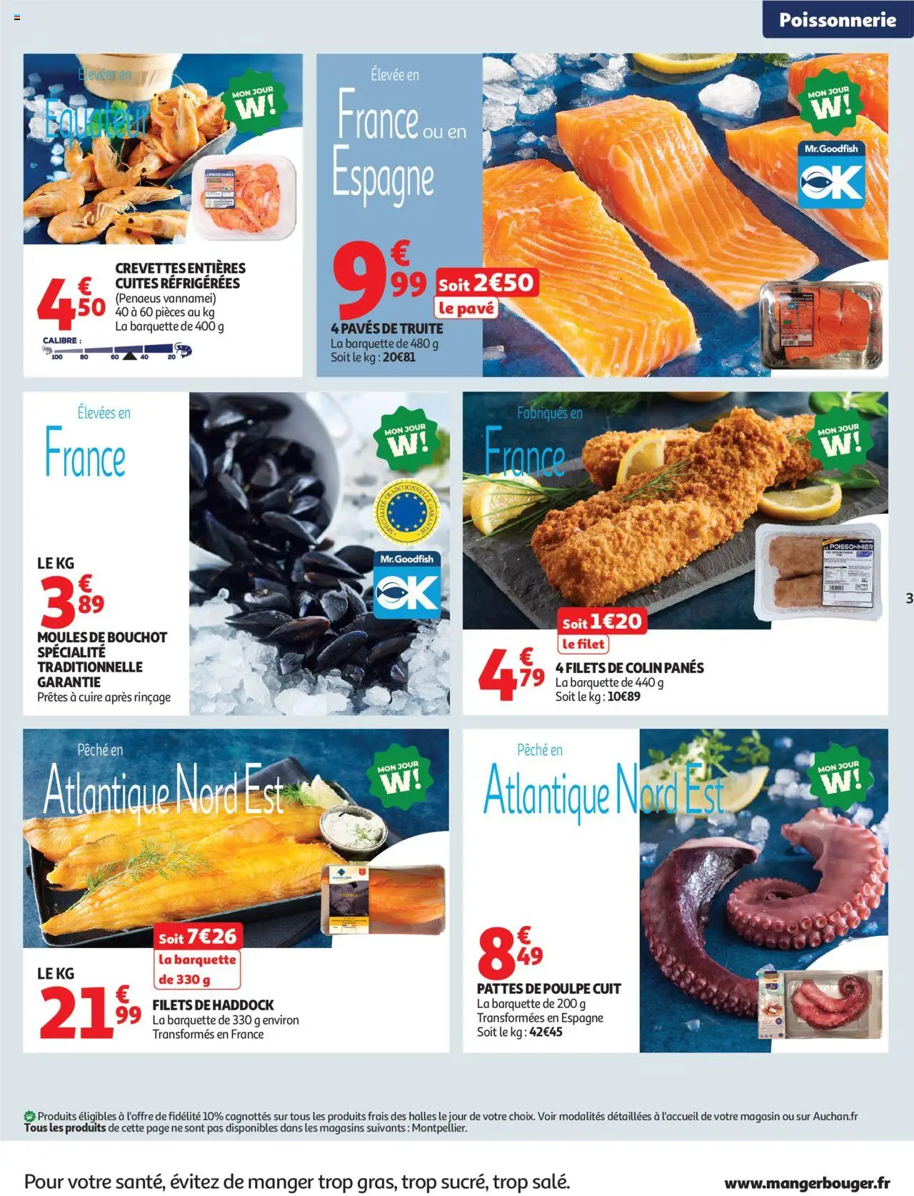  | Page: 3 | Produits: Pêche, Poissonnerie, Crevettes, Moules de bouchot