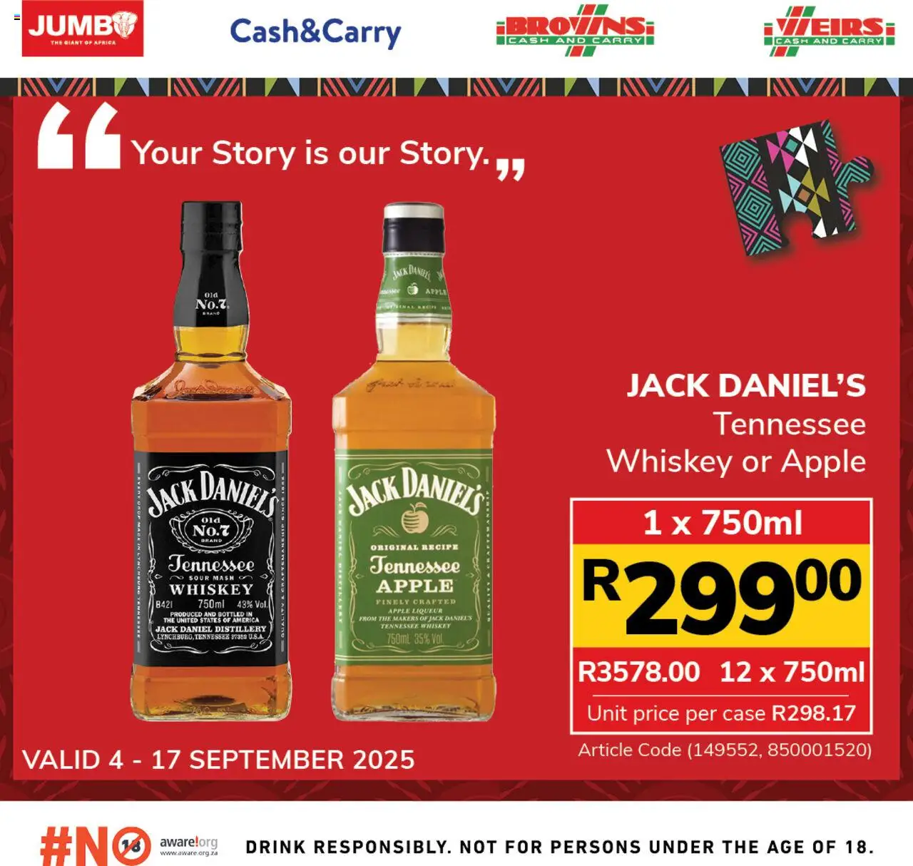 New Jumbo catalogue – valid from 04.09.2025 | Page: 5 | Products: Case, Whiskey