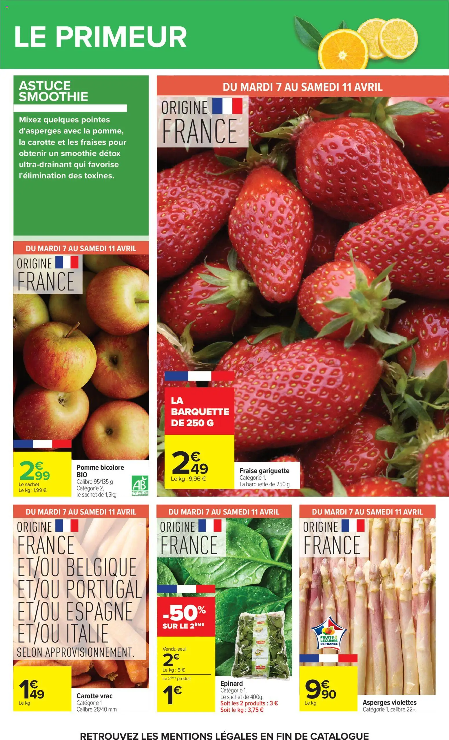 {H1} | Page: 25 | Produits: Fraise, Pomme, Fraises, Carotte