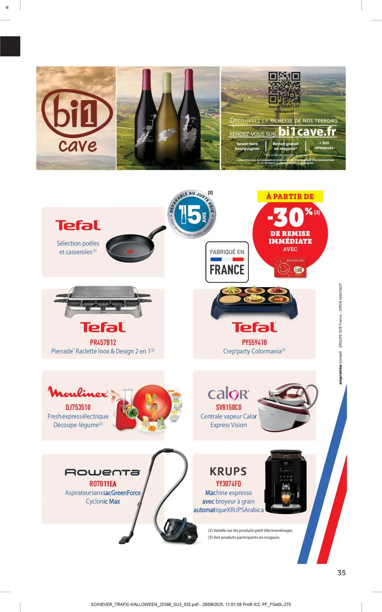 {H1} | Page: 35 | Produits: Centrale vapeur, Centrale vapeur Calor, Raclette, Tefal