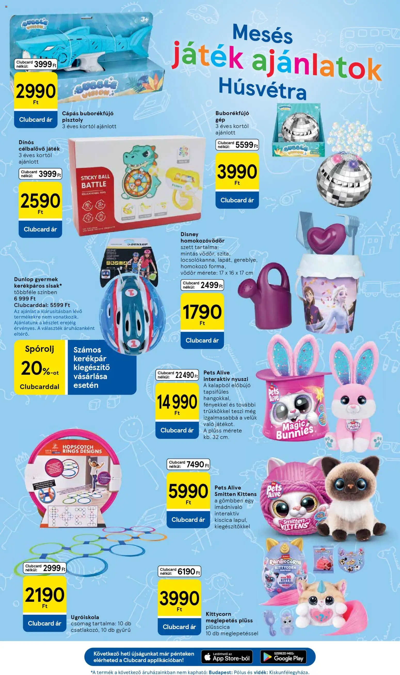 Tesco akciós ujság - amely érvényes a következő dátumtól: 26.02.2026 | Oldal: 27 | Termékek: Játék, Plüss, Homokozo, Kerékpár