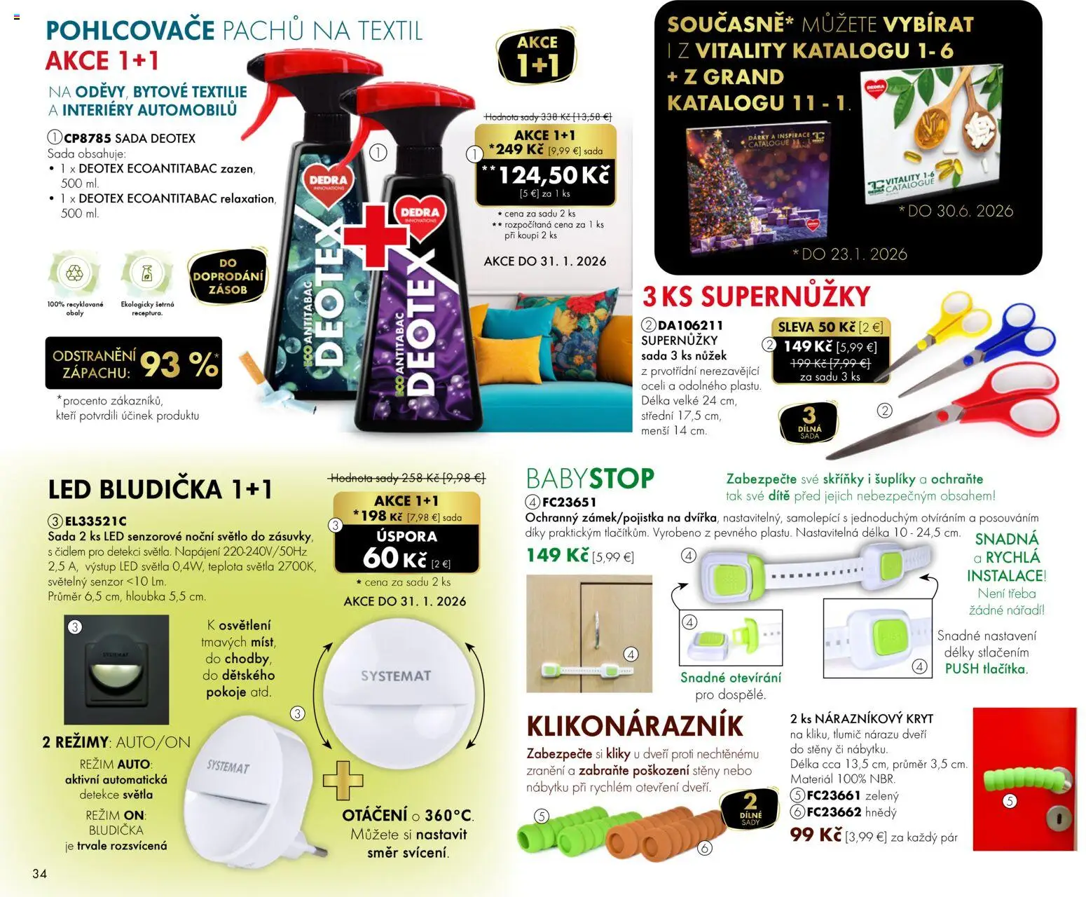Nové Dedra akcie – leták je platný od 01.01.2026 | Strana: 34 | Produkty: Led svetlá, Svetlo, Led, Svetlá