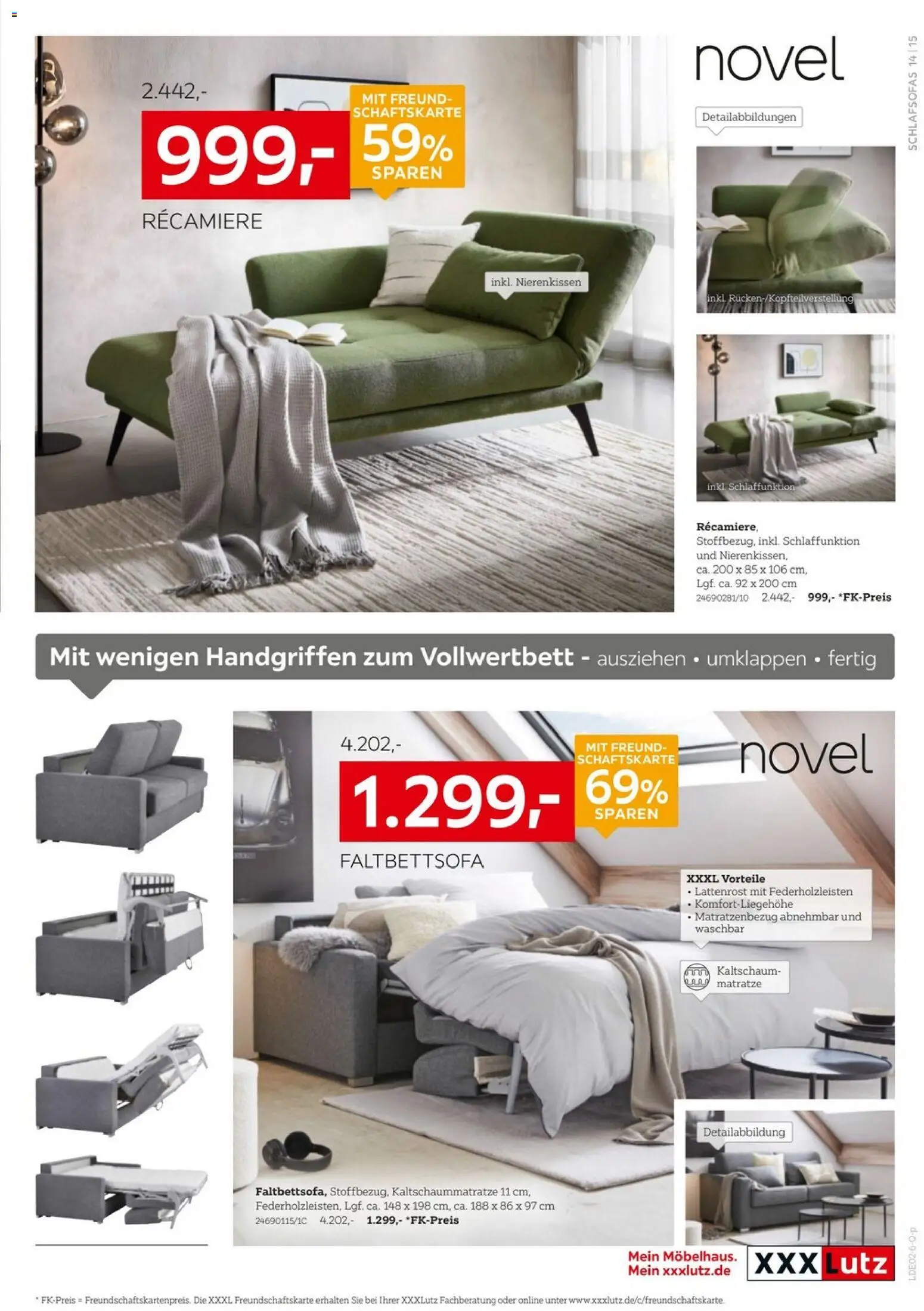 XXXL Lutz - Polster Spezial – gültig ab 25.01.2026 | Seite: 15 | Produkte: Matratze, Lattenrost, Kaltschaum Matratze