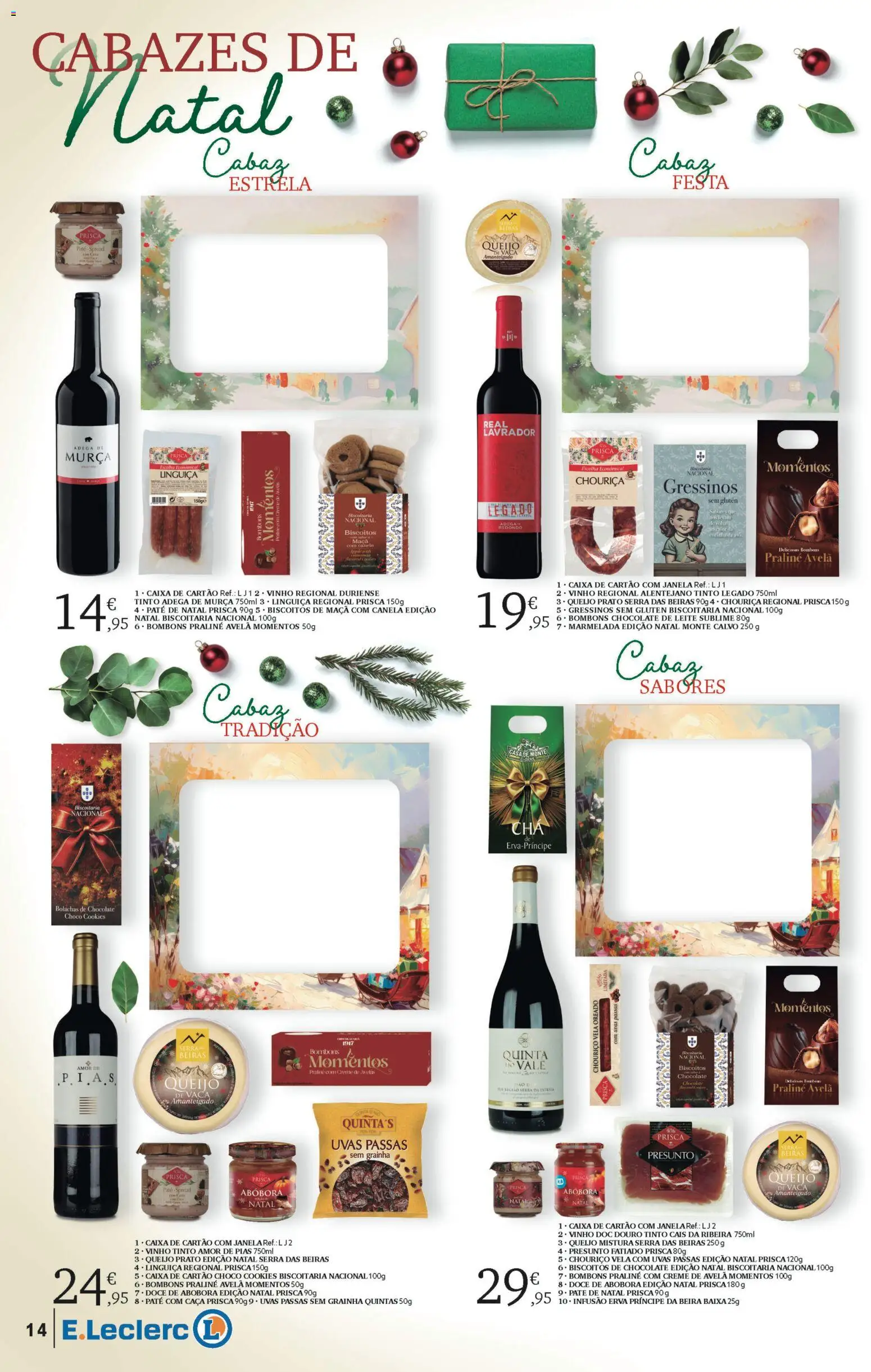 E.Leclerc - Folheto Conjuntos de Natal │ válido de 04.11.2025 | Página: 14 | Produtos: Canela, Leite, Chouriço, Creme