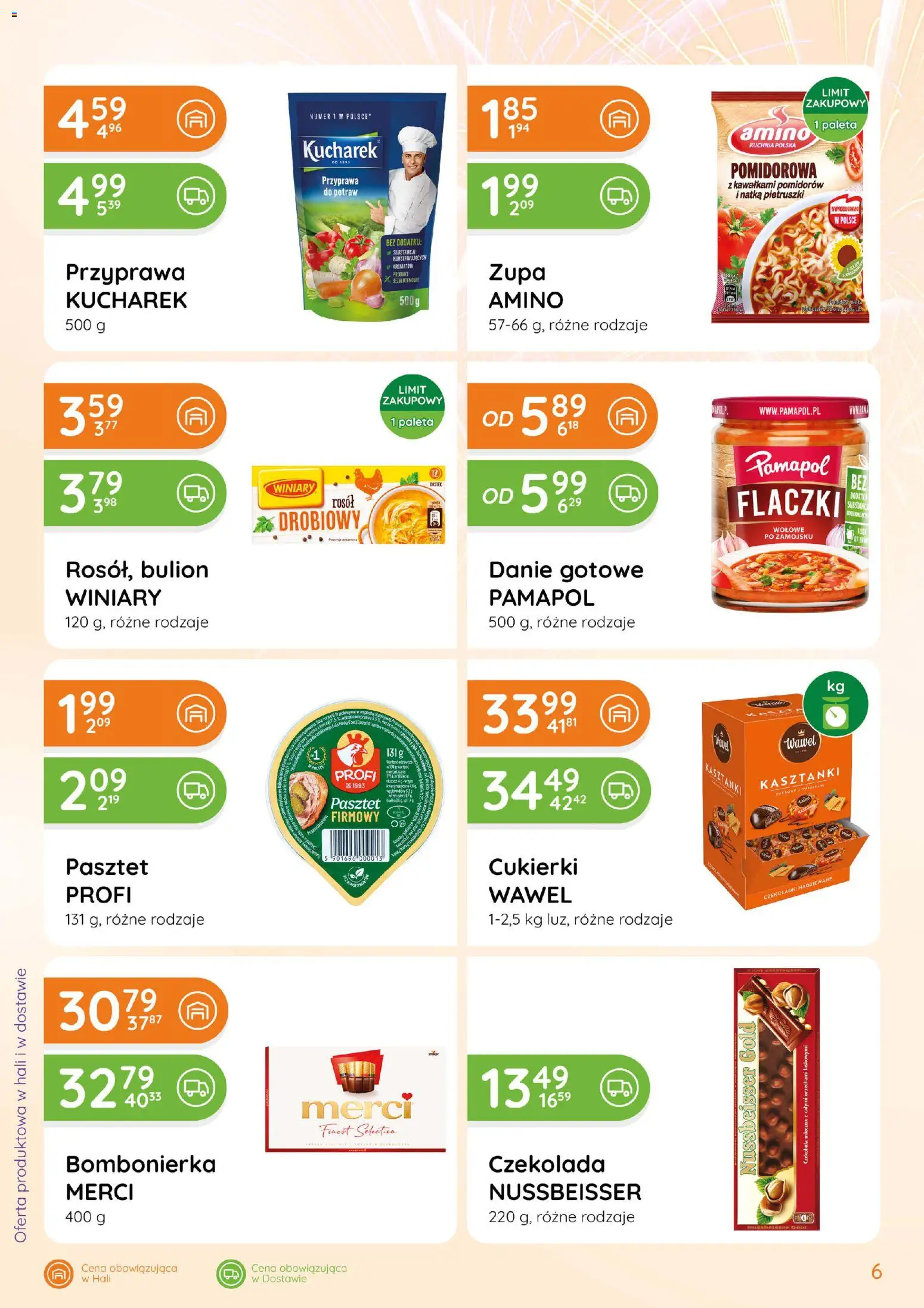 Eurocash Gazetka - Ofensywa Spożywcza od 22.01.2026 | Strona: 6 | Produkty: Czekoladki, Czekolada mleczna, Zupa, Cukierki