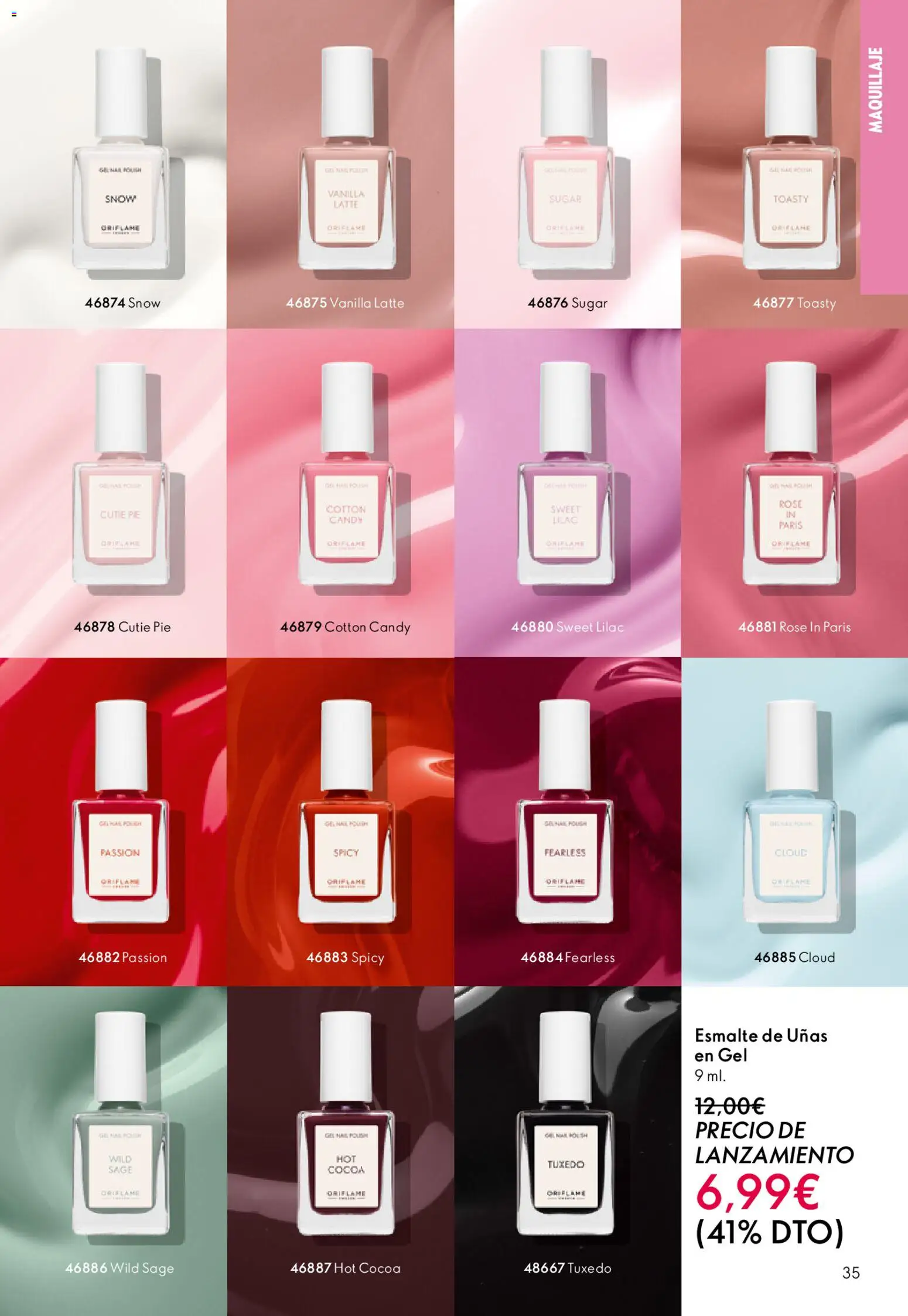 Oriflame - Catálogo Campaña 6 │ válido desde el 22.04.2026 | Página: 35 | Productos: Maquillaje, Esmalte de uñas, Σφουγγαρίστρα