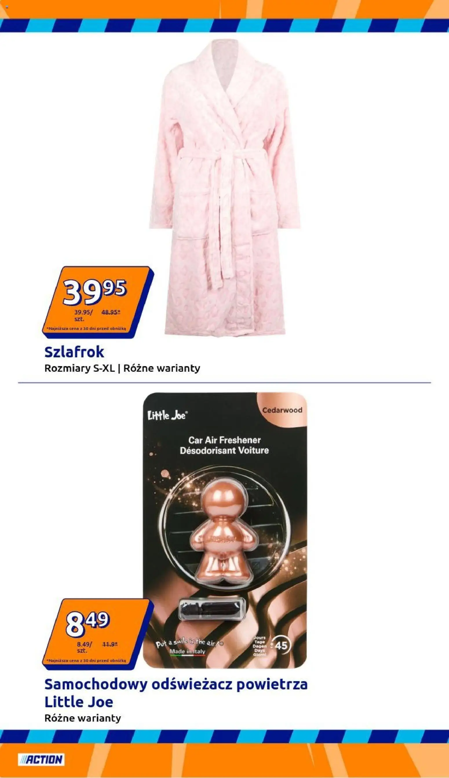 Action Gazetka od 07.01.2026 | Strona: 4 | Produkty: Odświeżacz, Szlafrok, Odświeżacz powietrza