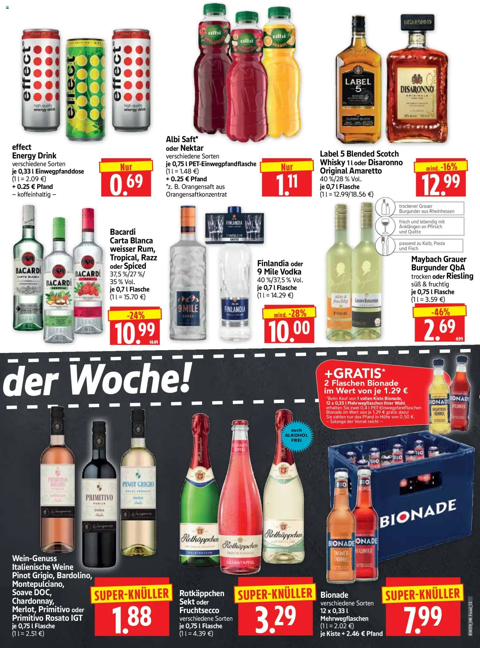 HERKULES Prospekt 	 – gültig ab 23.02.2026 | Seite: 13 | Produkte: Energy, Orangensaft, Pfirsich, Rotkäppchen