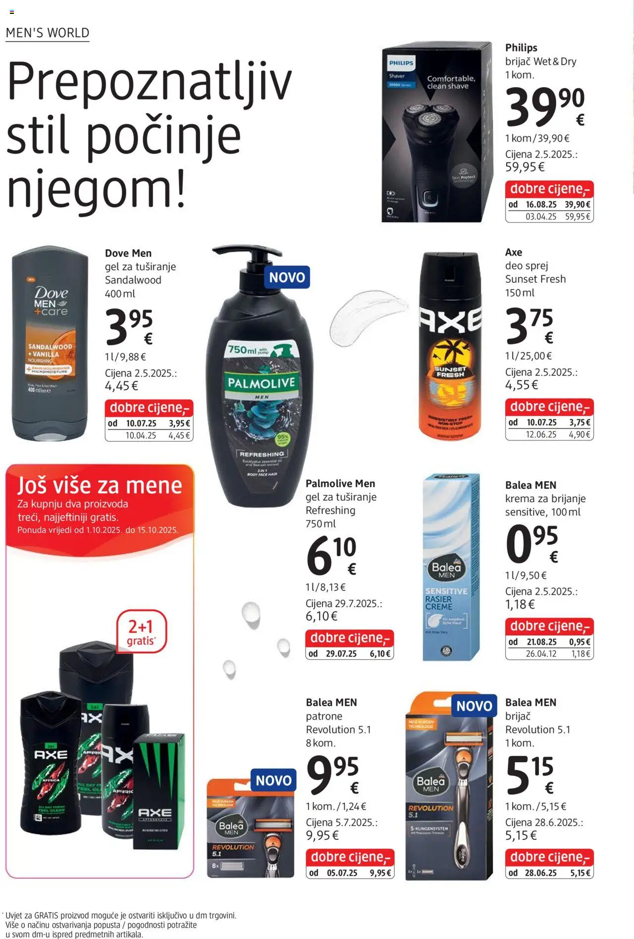 DM katalog | vrijedi od 01.10.2025 | Stranica: 24 | Proizvodi: Brijač, Gel za tuširanje, Krema, Dove