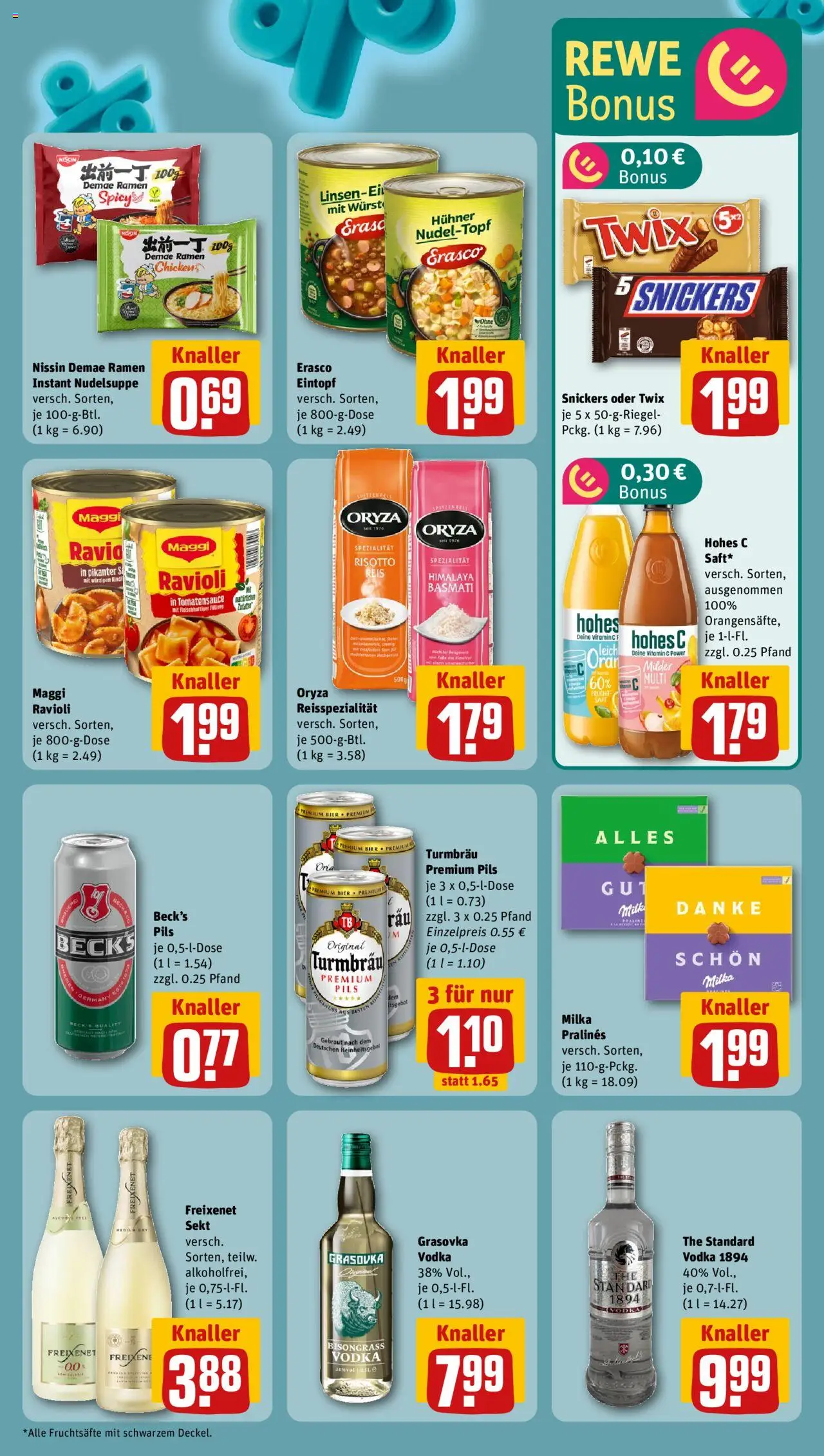 Rewe Prospekt 	 – gültig ab 22.09.2025 | Seite: 7 | Produkte: Maggi, Snickers, Wurst, Reis