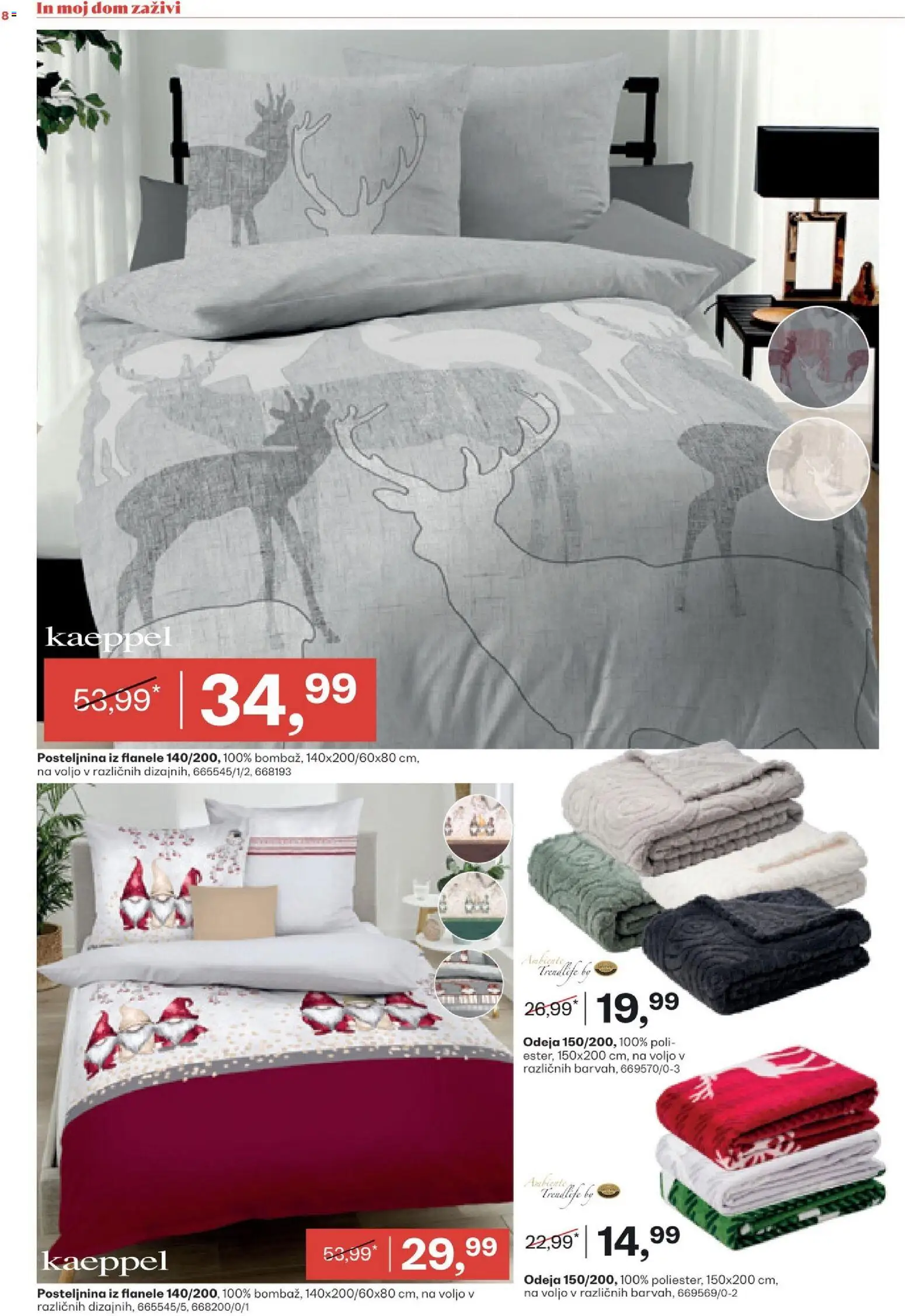 Novi Rutar katalog ponudbe – veljaven od 10.12.2025 | Stran: 8 | Izdelki: Odeja, Posteljnina