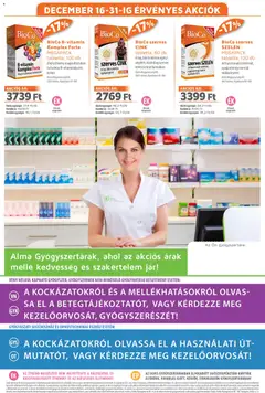 Alma Gyógyszertárak Akciós újság - amely érvényes a következő dátumtól: 01.12.2025 | Oldal: 20 | Termékek: Alma