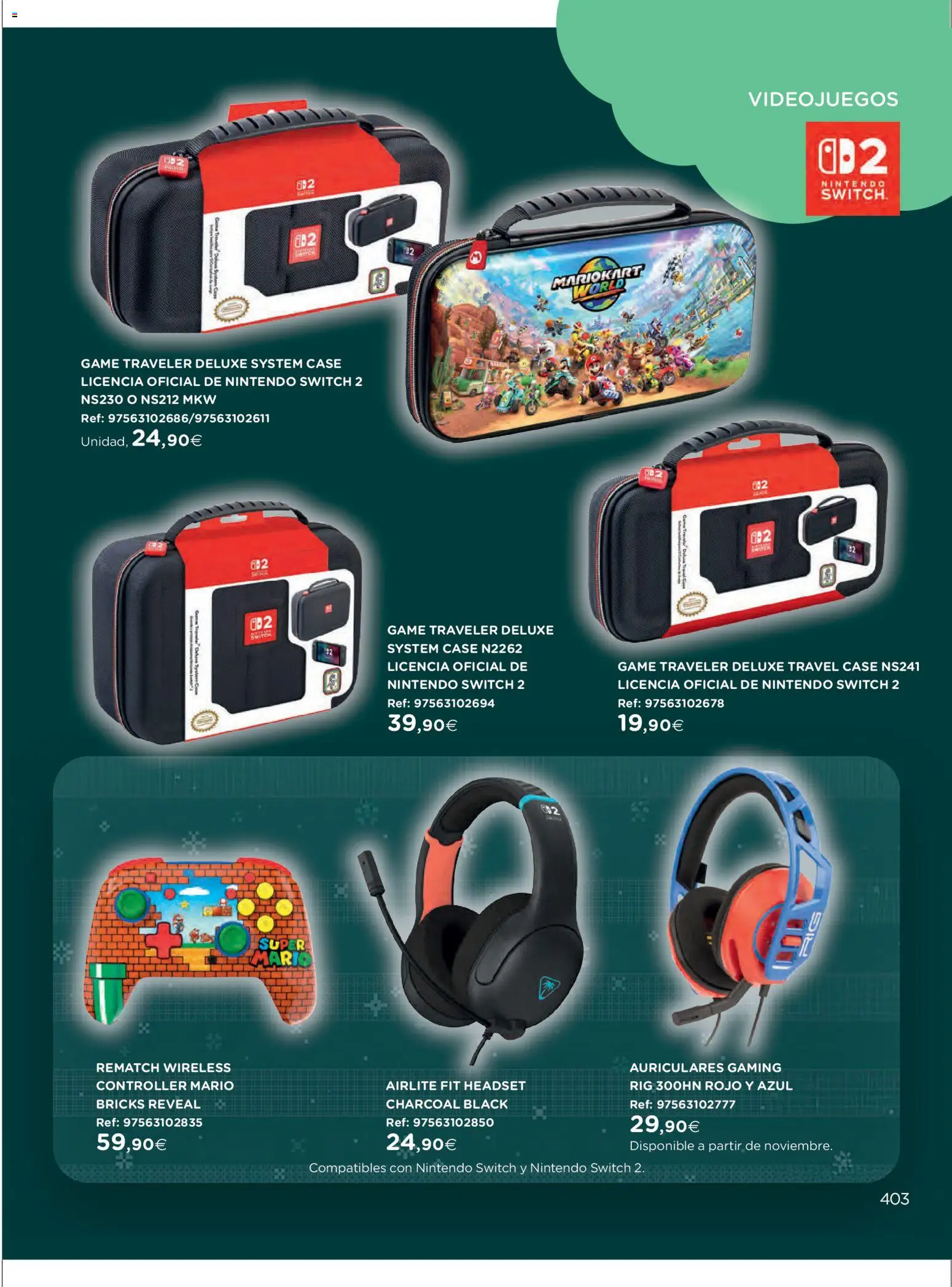 El Corte Inglés ofertas │ válido desde el 27.10.2025 | Página: 403 | Productos: Nintendo, Auriculares