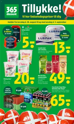Eksempel på tilbudsavis Coop 365 - Tilbudsavis fra butik Coop 365 gyldig fra 28.08.2025