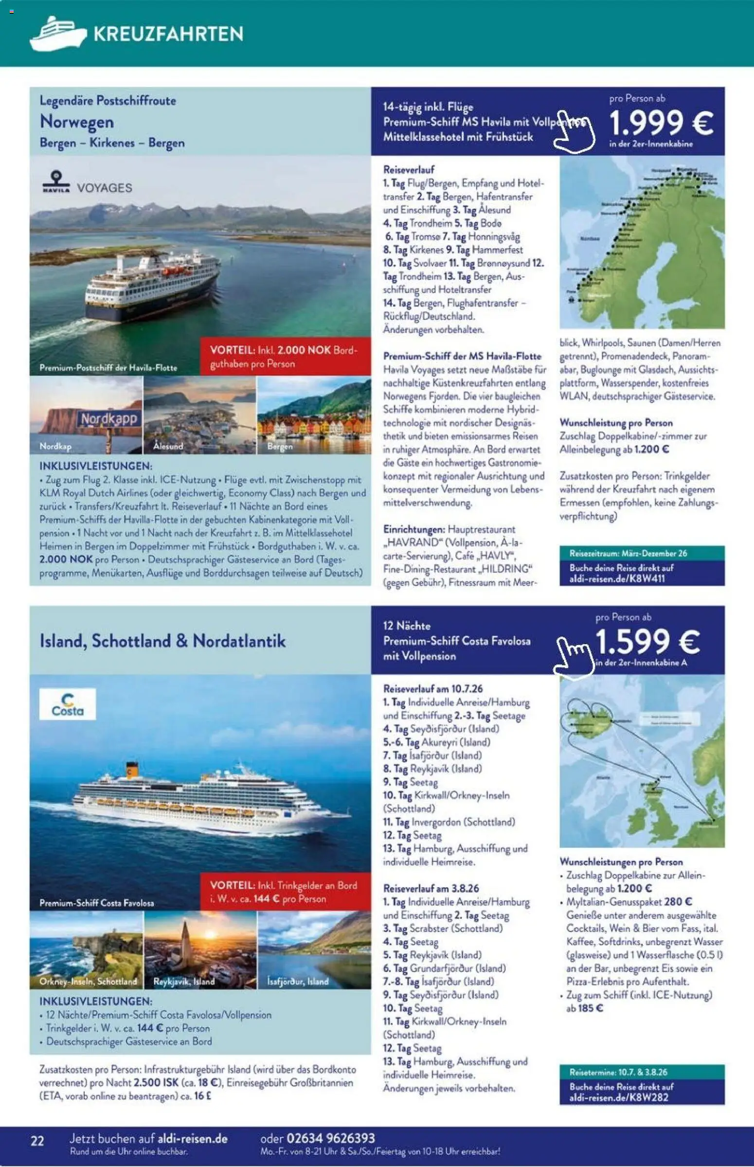 Aldi Süd Reisemagazin November 2025 – gültig ab 01.11.2025 | Seite: 22