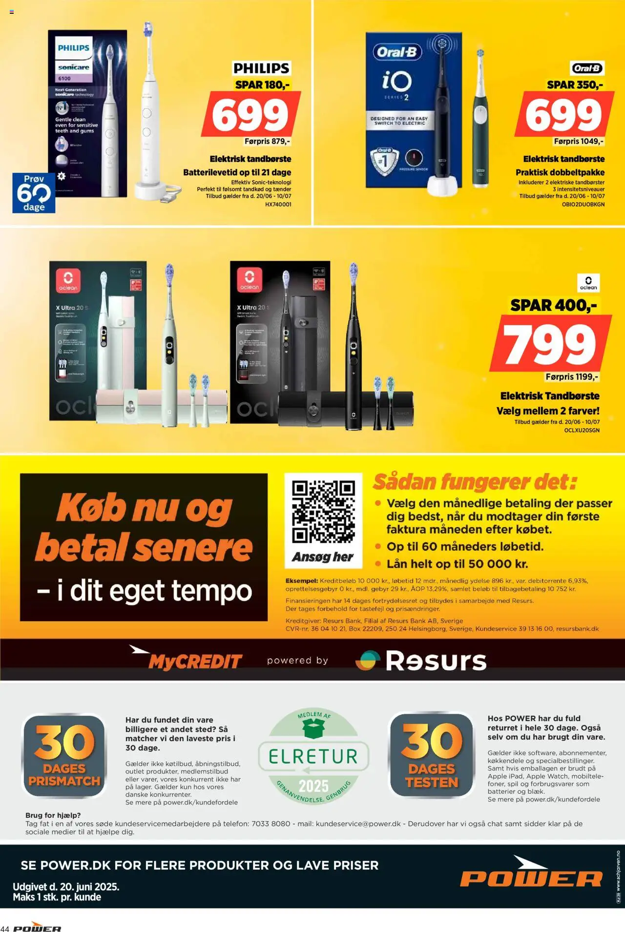 Power Tilbudsavis gyldig fra 20.06.2025 | Side: 44 | Produkter: Batterier, Elektrisk Tandbørste, Søm, Elektriske tandbørster