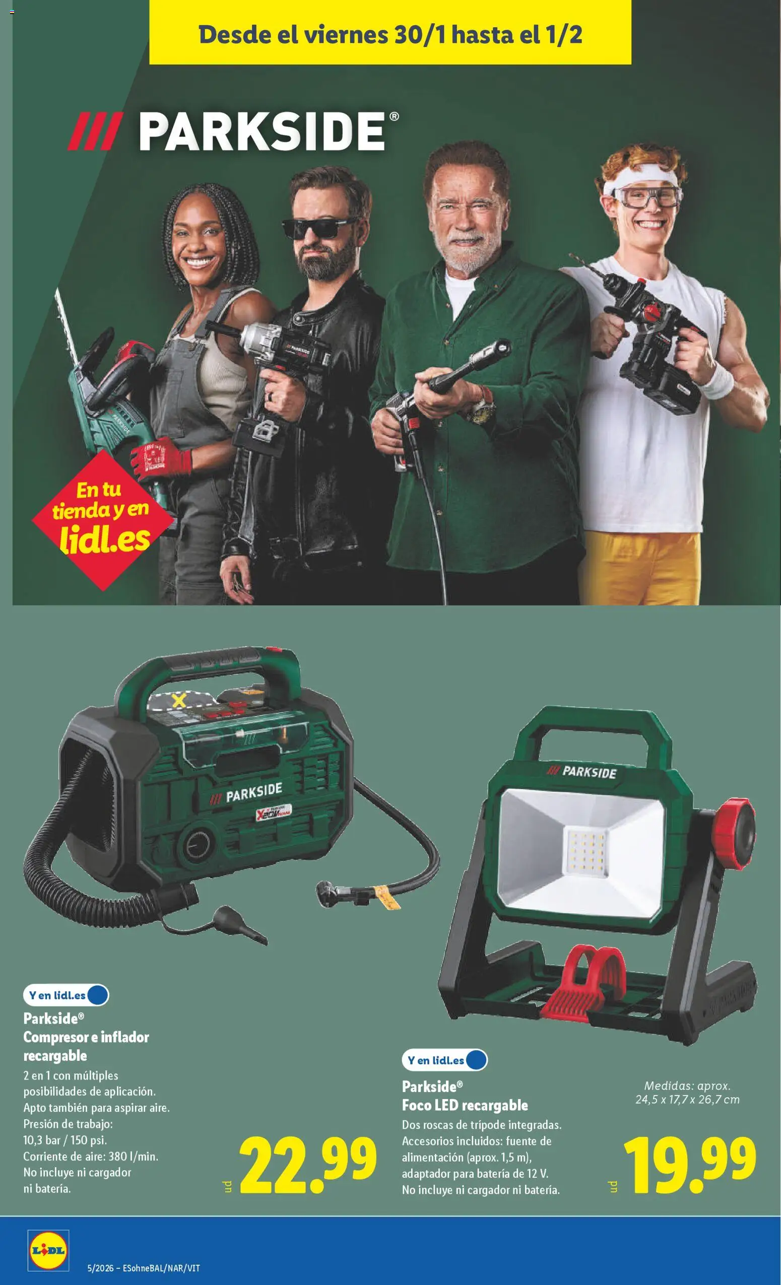 Lidl folleto de bazar │ válido desde el 26.01.2026 | Página: 18 | Productos: Inflador, Adaptador, Batería