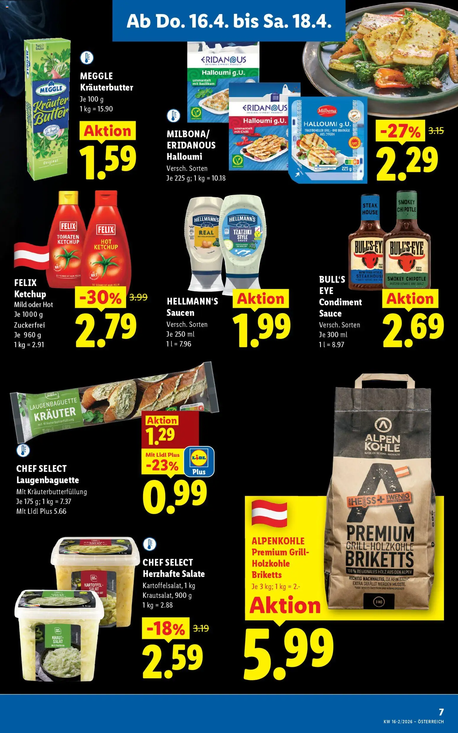 Lidl Flugblatt - Oberpullendorf, Güssing, Oberwart gültig ab 16.04.2026 | Seite: 9 | Produkte: Ketchup, Salat, Grill, Tomaten