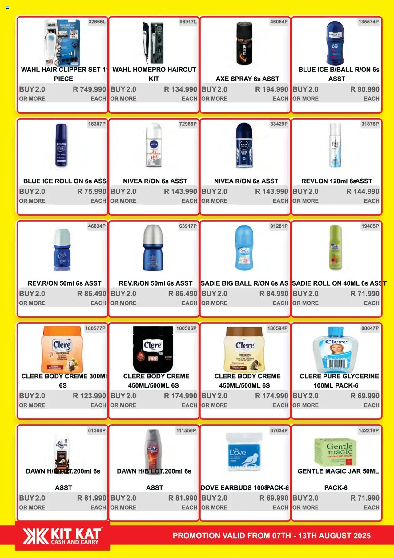 KIT KAT Cash & Carry Weekly Traders Special │ valid from 07.08.2025 | Page: 21 | Products: Earbuds, Hair clipper, Cream
