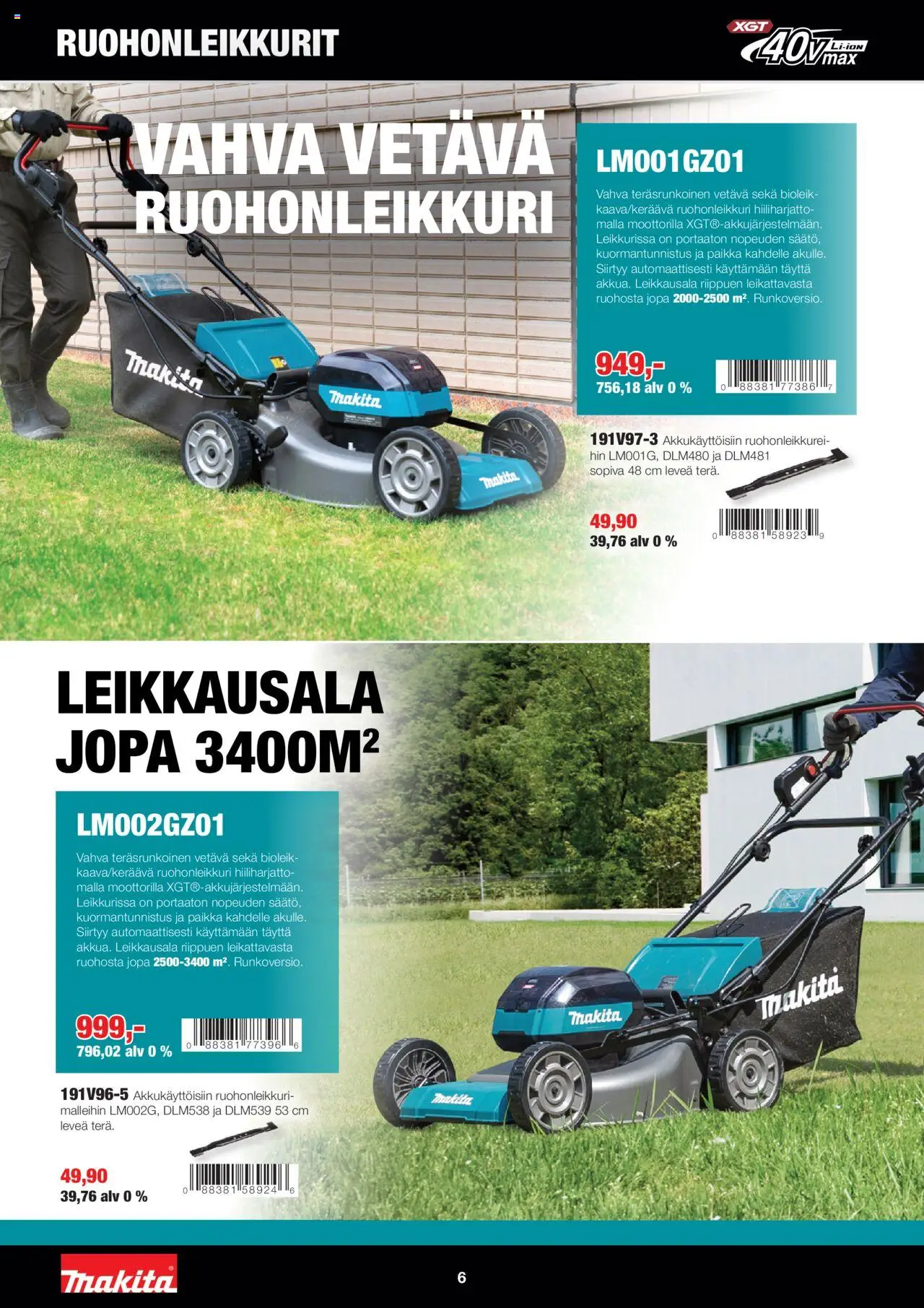  | Sivu: 6 | Tuotteet: Ruohonleikkuri