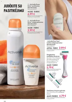 Oriflame akcijos nuo 14.09.2025 | Puslapis: 130 | Prekių: Skustuvas, Skustuvo galvutės, Dezodorantas, Antiperspirantas